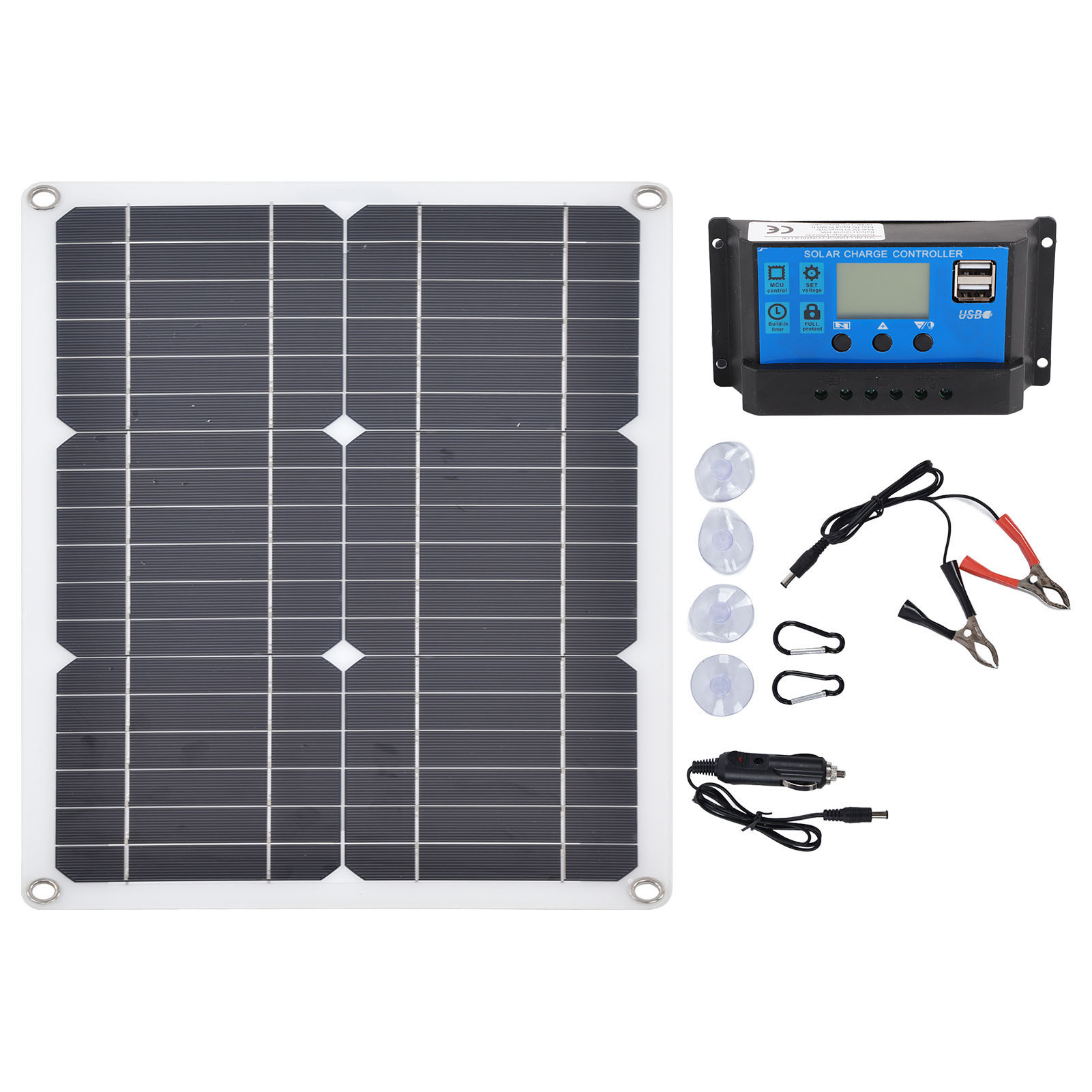 Vielseitiges, Tragbares Solarpanel Mit Zwei Usb-anschlüssen, Photovoltaik-ladegerät Und 10-a-regler