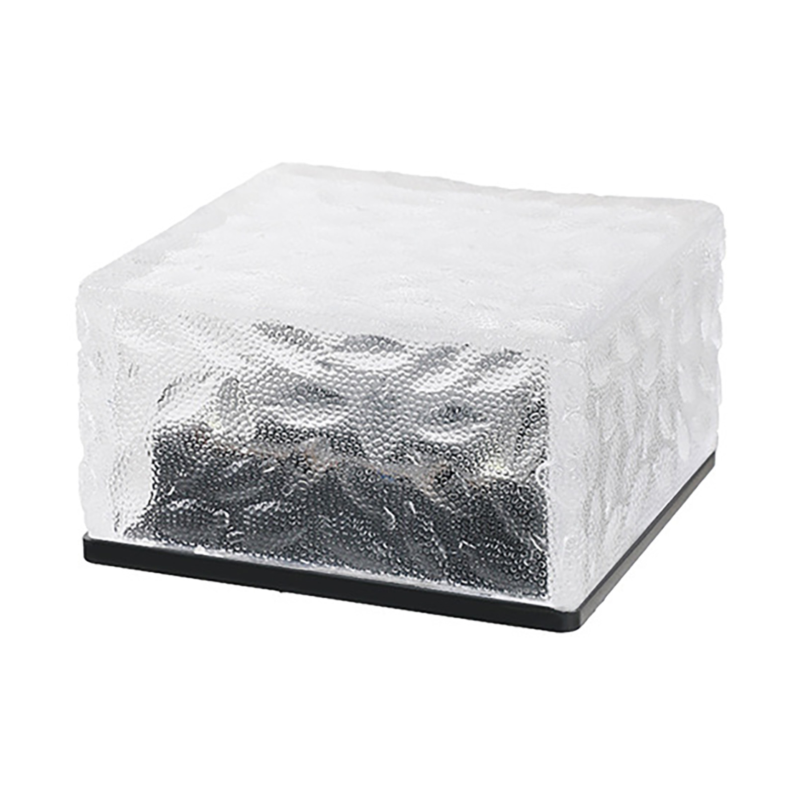 Wasserdichter Abs-led-solarglasziegel Zum Eingraben, Eisziegel-gartenleuchte Für Garten Und Rasen, Farbenfrohes Licht