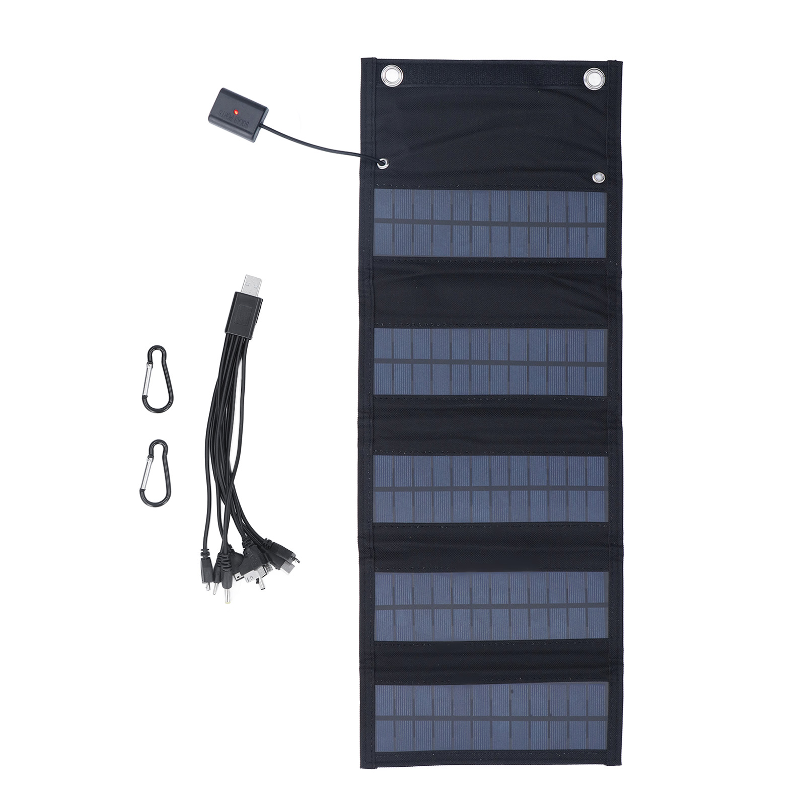 Faltbares, Tragbares 9-w-solarpanel, Umweltfreundliche Energie, Hoher Wirkungsgrad, Schwarzes Solarladegerät Für Outdoor-wanderungen