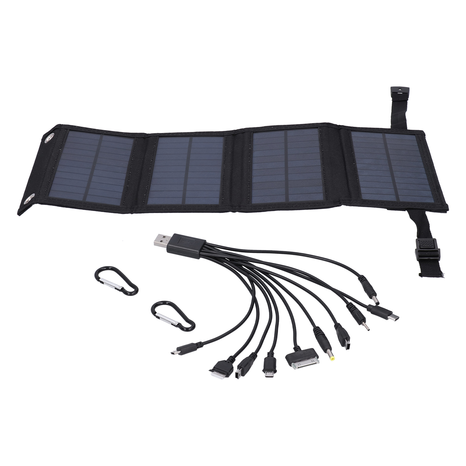 10-w-tragbares, Faltbares Solarpanel, Solarmodul Für Reisen Und Camping, Schwarz