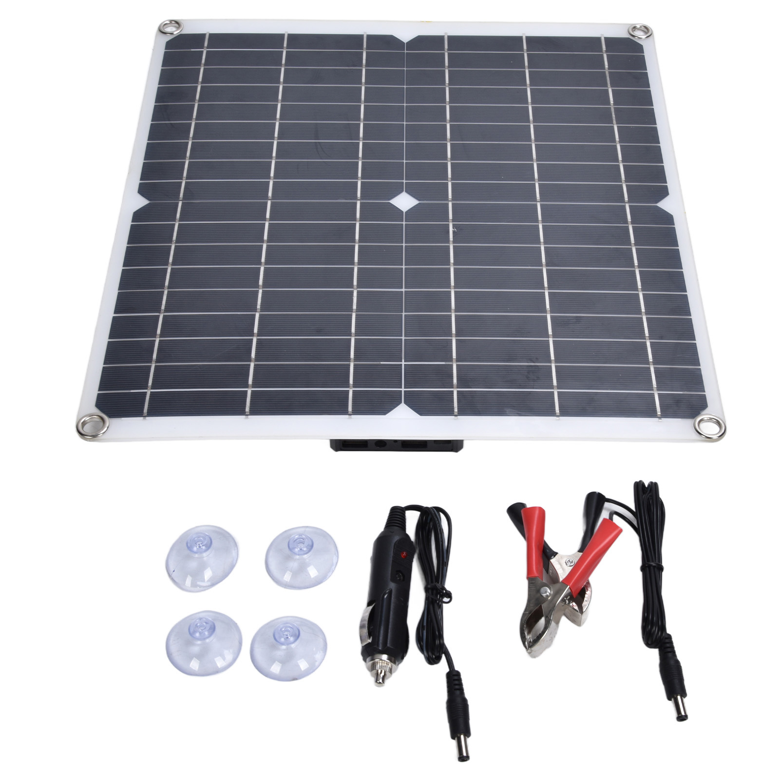 Flexibles 35-w-12-v-solarpanel Aus Monokristallinem Silizium Mit Zwei Usb-anschlüssen Zum Laden Im Freien