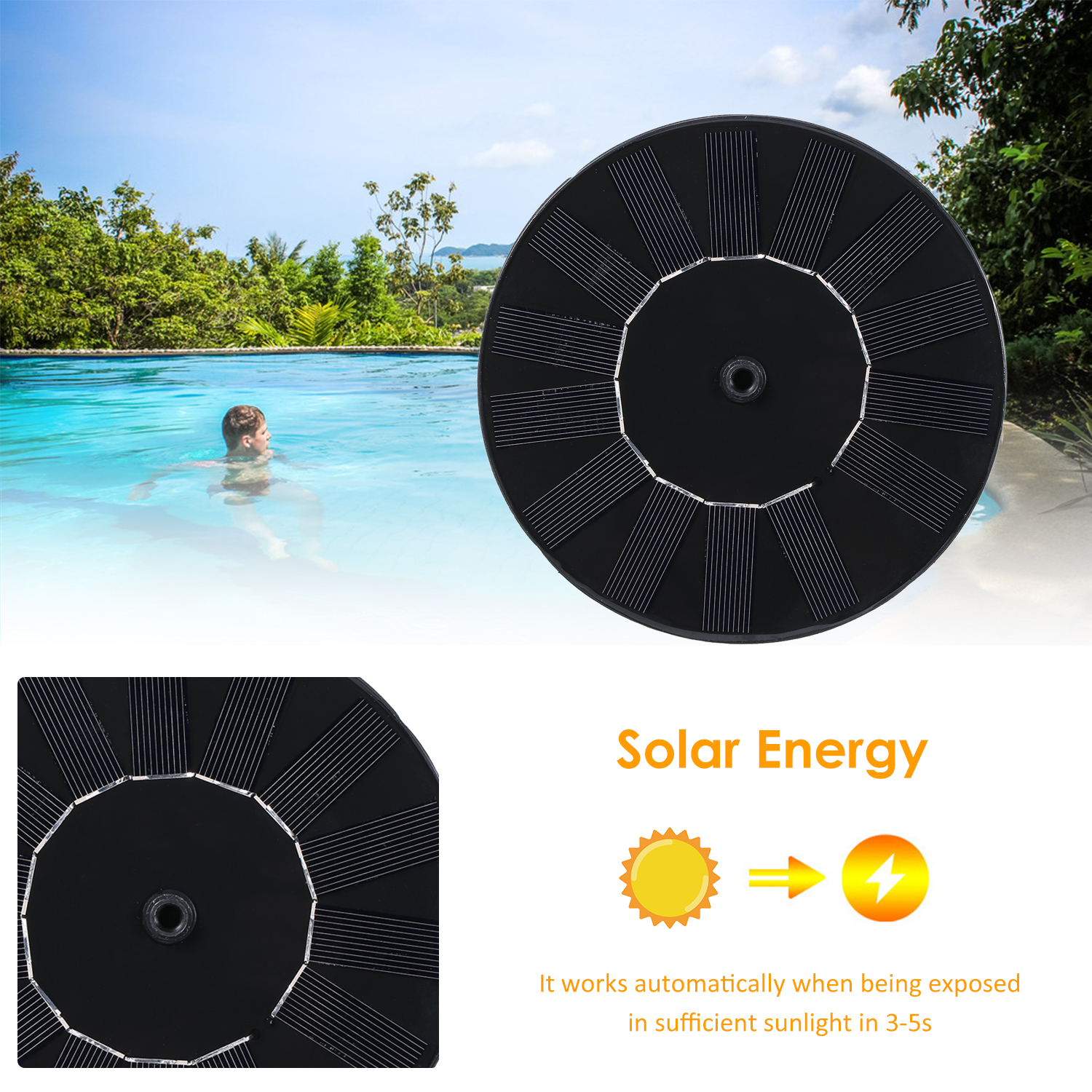 Solar-wasserpumpen-set Für Springbrunnen, Mit Dekorativer Blumendekoration, Ideal Zum Bau Ihres Eigenen Außenbrunnens (vogelbad, Aquarium, Teich, Garten, Terrasse, Rasen) Oder Gartenteichs.