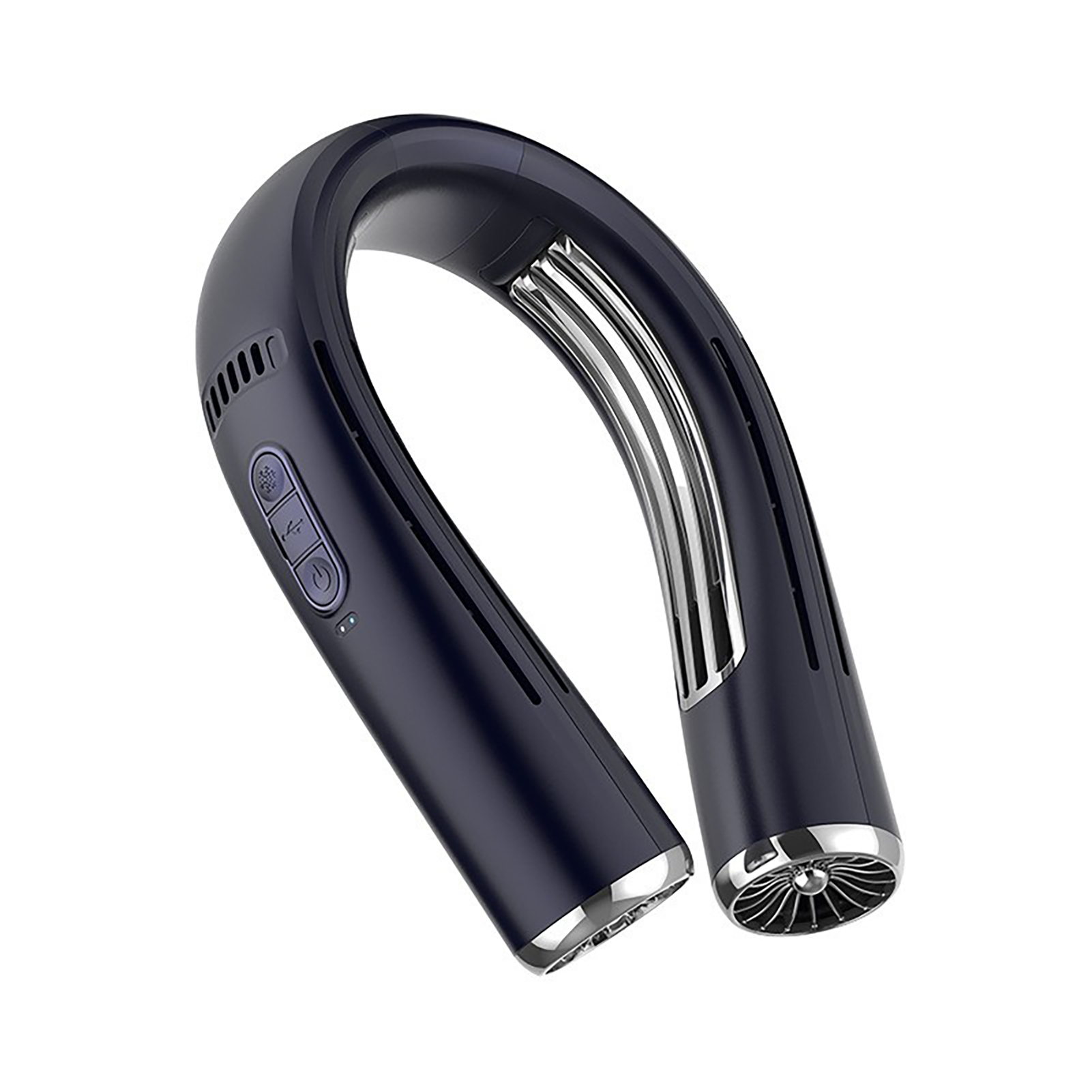 Freihändiger, Tragbarer Nackenventilator, Usb-aufladbar, Ideal Für Camping Und Reisen (königsblau).