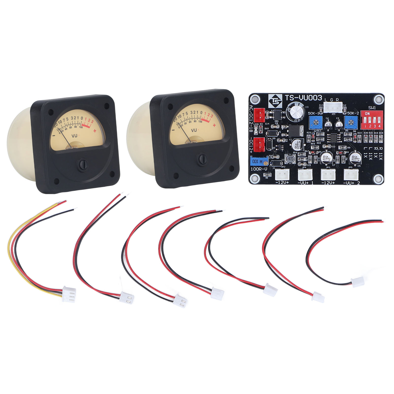 Vu-meter Mit Gelber Hintergrundbeleuchtung, Hochpräziser Treiberplatine, Flexible Kabel Für Das Tonstudio
