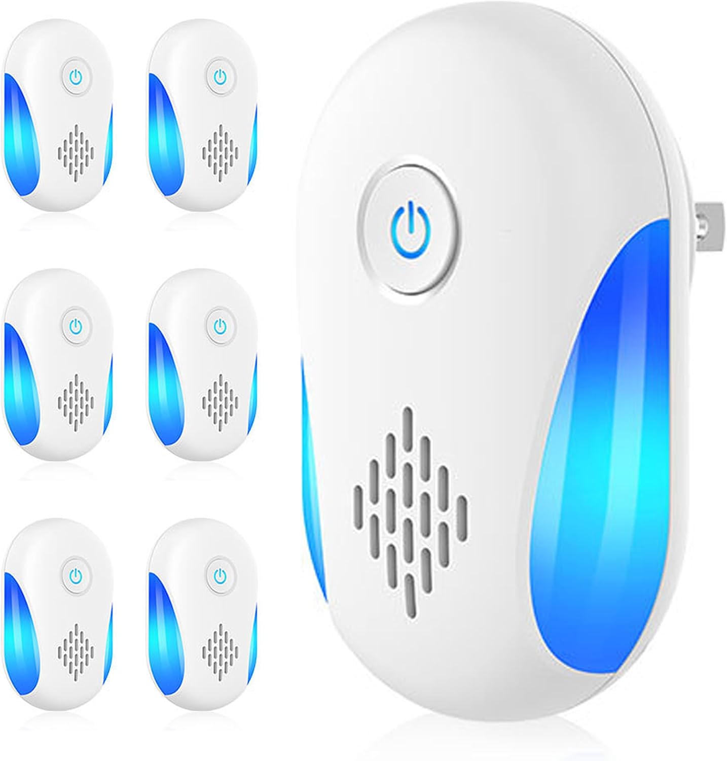 Pulse Pro, 6er-pack Geräuschlose Insektenvertreiber, Dreifachimpuls Und Elektromagnetische Wanddurchdringungstechnologie, Bis Zu 1600 M², Schnelle Wirkung In 48 Stunden, Sicher Für Familie Und Kinder
