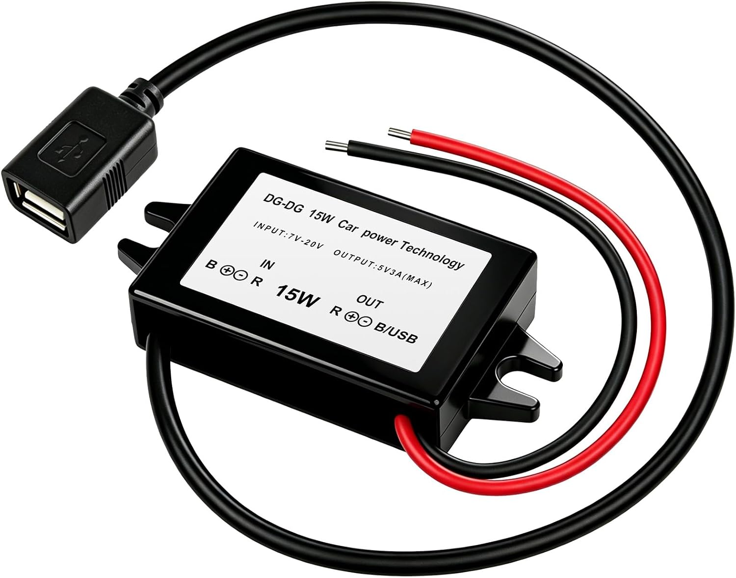 12v Dc Auf 24v Auf 5v Usb-spannungswandler, 3a 15w, Wasserdichter Ac-adapter, Spannungsregler, Abwärtstransformator Für Auto, Motorrad, Boot, Gps