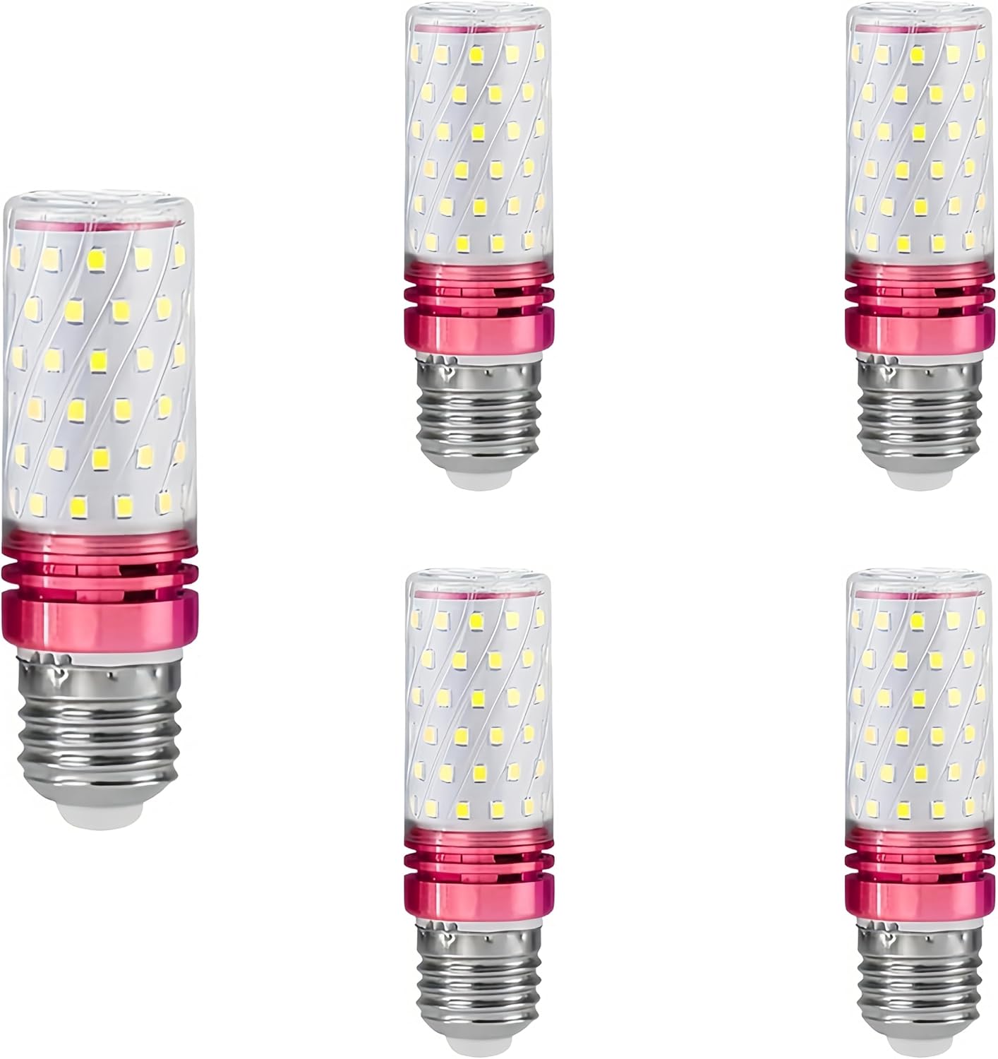 E27 12w 6000k Kaltweiße Led-lampe, 5er-pack Entspricht 100w, 360°-beleuchtung, Nicht Dimmbar, Flimmerfrei. Ideal Für Wohnzimmer, Schlafzimmer Und Esszimmer. [energieklasse F]