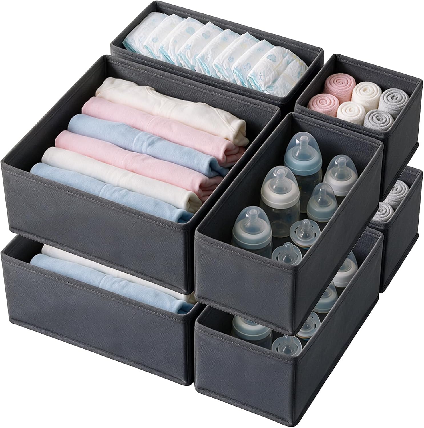 Set Mit 8 Schubladenorganisatoren Zur Aufbewahrung Von Kleidung Und Kleiderschränken