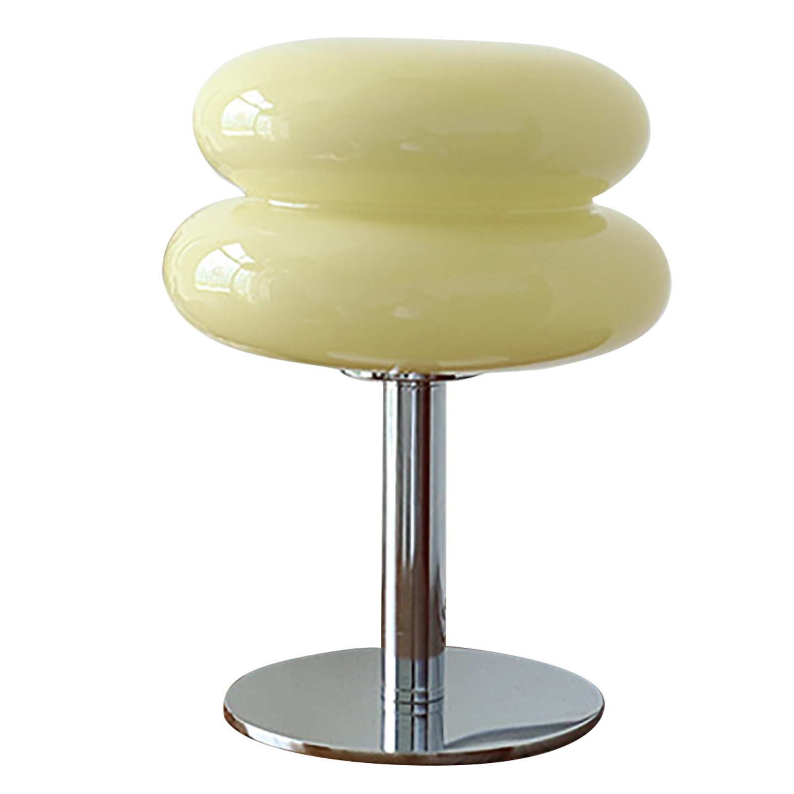 Macaronförmige Glas-tischleuchte, Kindernachttischlampe, Usb-anschluss, Drei Farben, Dimmbar, Beige