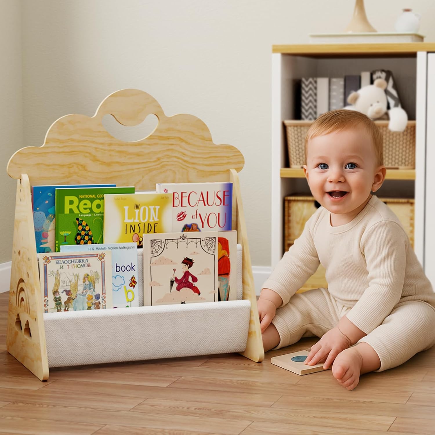 Montessori-kinderbücherregal Aus Holz – Aufbewahrungsbox Für Kinder – Leseecke – Spielzeugaufbewahrung – Regal Fürs Kinderzimmer