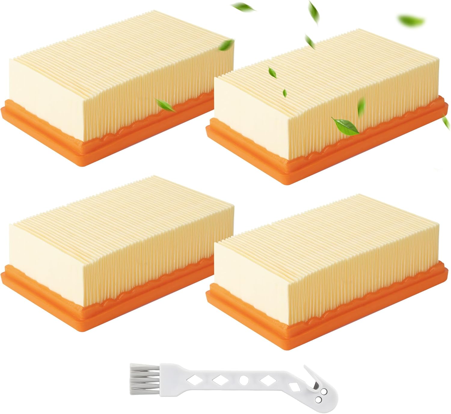 4-teiliges Filterset Für Kärcher Staubsauger, Passend Für Kärcher Wd4, Wd5, Wd6 Mv4, Mv5, Mv6 Nass- Und Trockensauger, Flachfaltenfilter, Kompatibel Mit Kärcher 2.863-005.0, Inklusive Reinigungsbürst