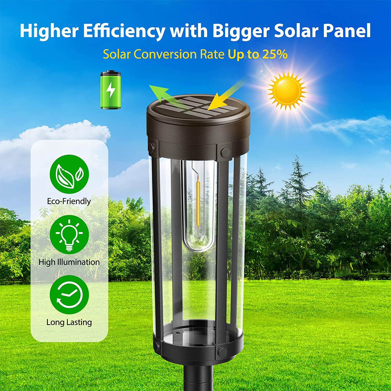 Solar-gartenlampe, Außenbeleuchtung Für Gehwege, Dekorative Gartenleuchten.