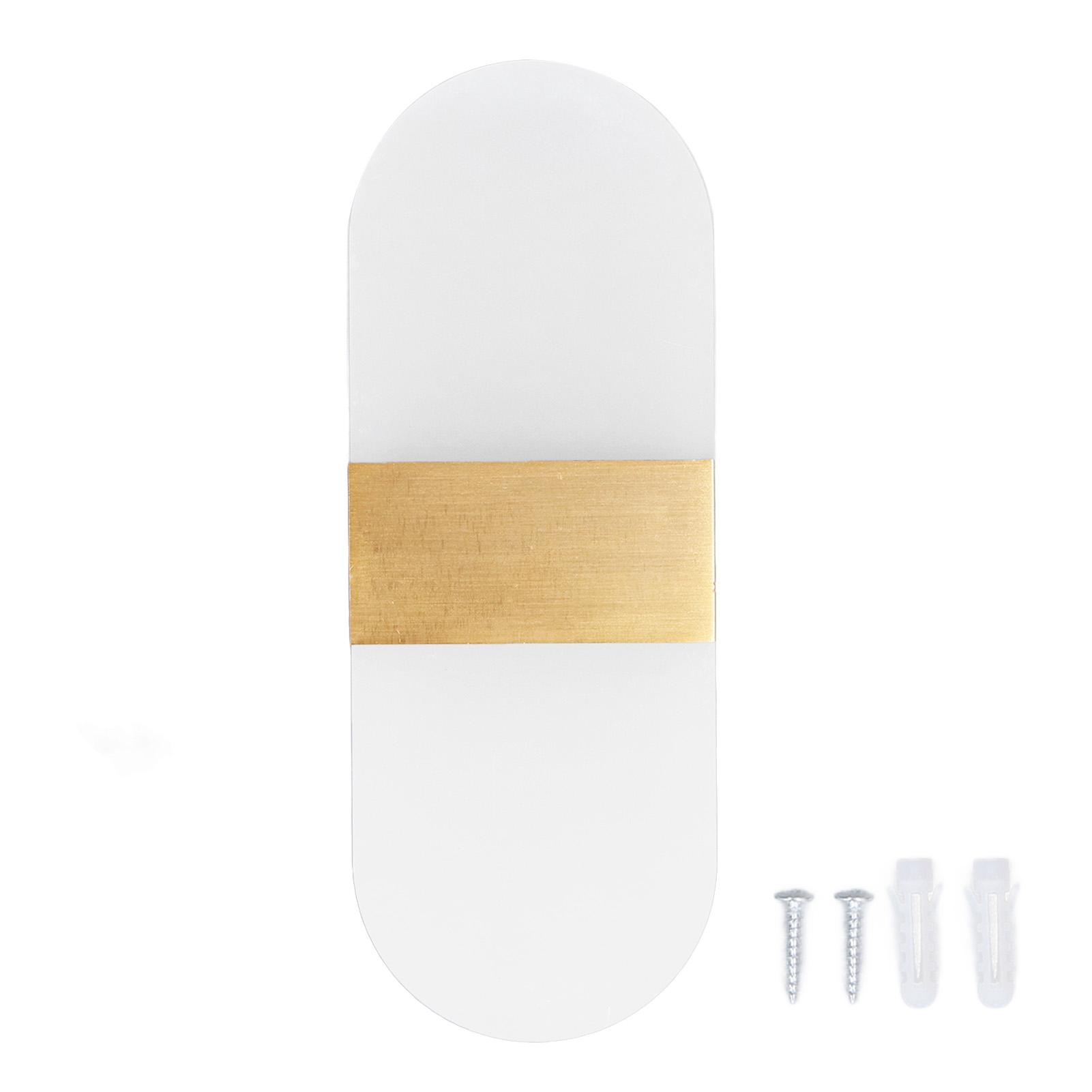 360° Acryl-led-wandleuchte (nach Oben/unten Verstellbar), 6 W, Warmes Licht, Moderner Stil, Ideal Für Flur, Schlafzimmer Oder Restaurant (90-265 V, Goldfarben).