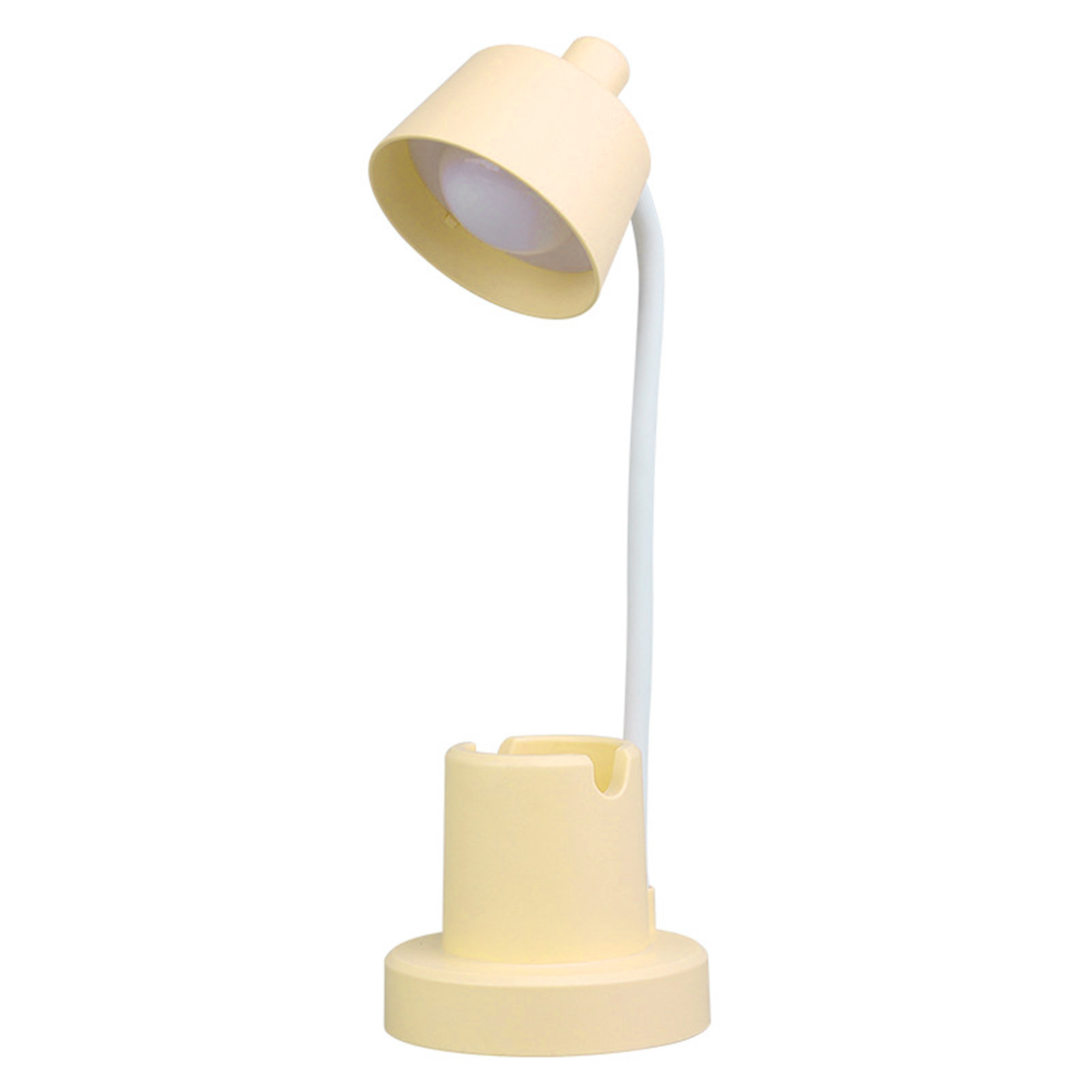 Led-schreibtischlampe Mit Stifthalter, Usb-aufladbar, Faltbar Und Tragbar, Für Arbeit Und Studium (gelb), Ideal Für Studentenwohnheime Und Büros.
