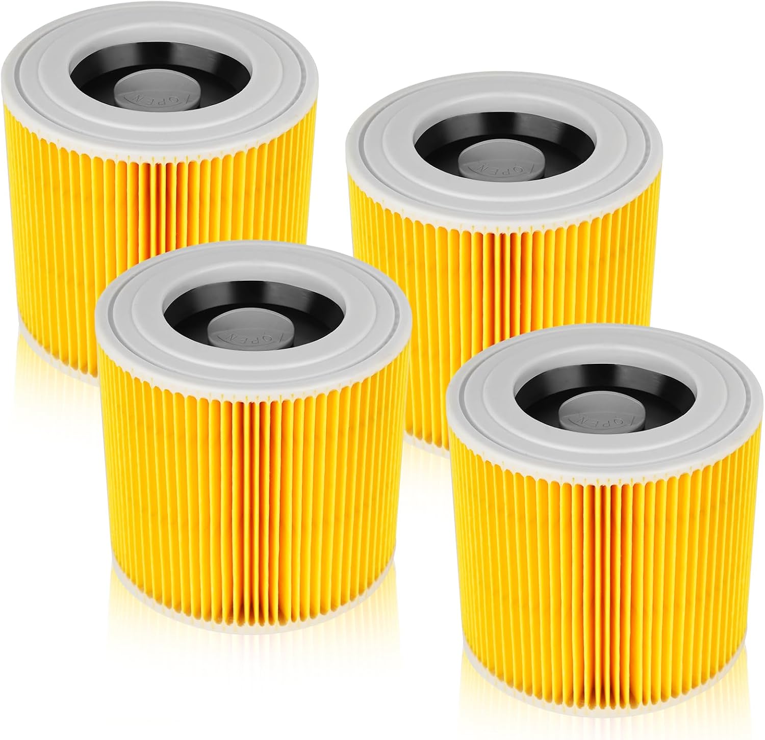 Patronenfilter, 4er-pack Staubsaugerfilter Für Kärcher, Staubsauger Für Kärcher Wd3 Premium, Wd2, Wd3 Filter, Mv3, Mv2 Se4001 Se4002, Ersatzfilter Für Kärcher Staubsauger 6.414-552.0/64145520