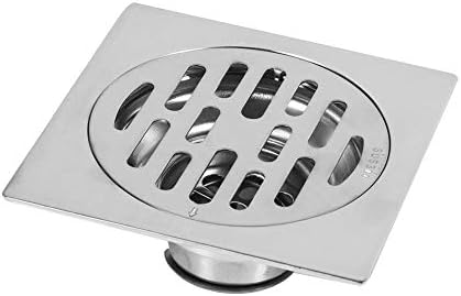 Bodenablauf Aus Edelstahl, Geruchsdichter Quadratischer Duschablauf Mit Abflussgitter Und Abnehmbarem Siebdeckel (ausführung 2)