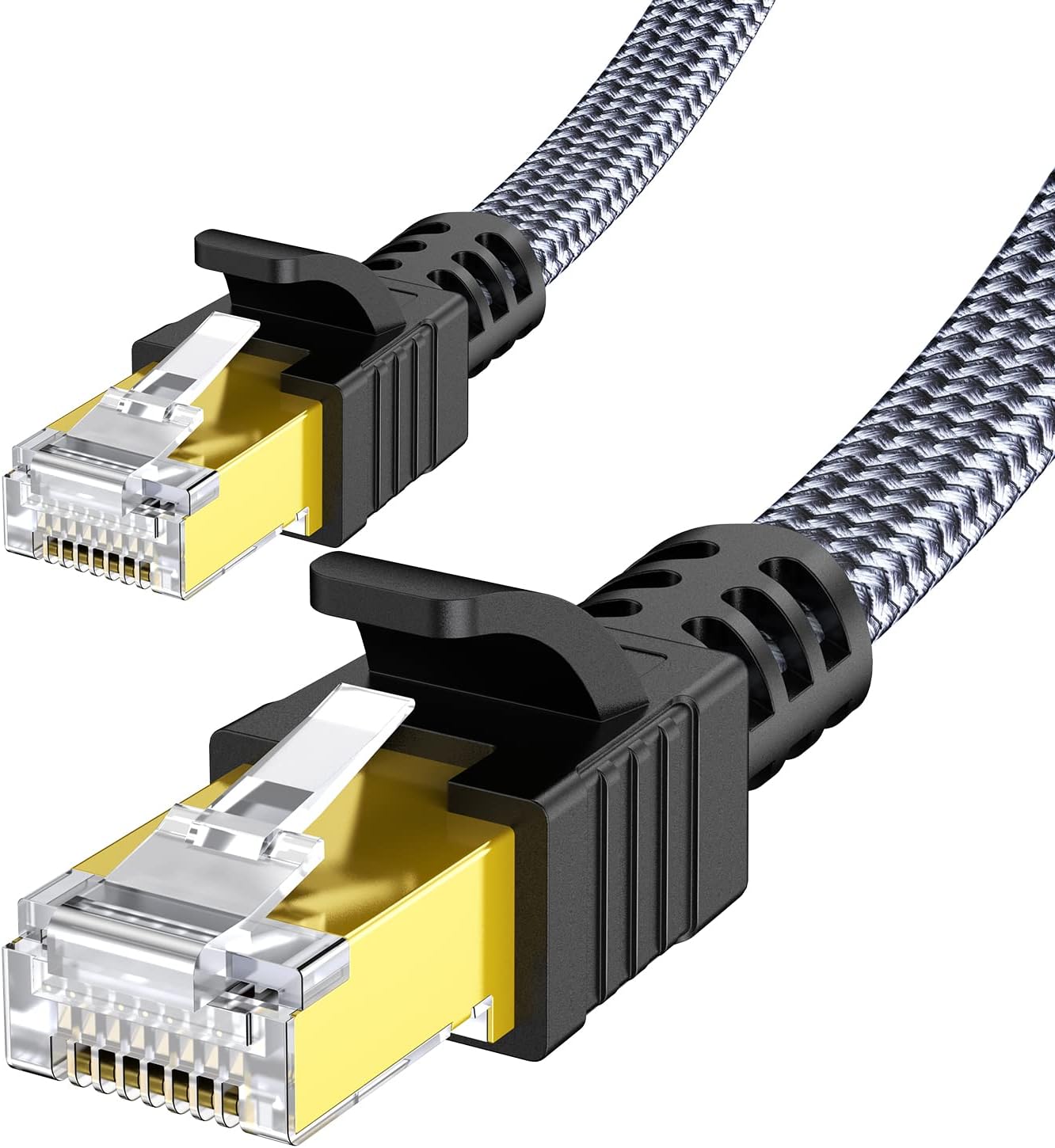 M Ethernet-kabel, Rj45 Cat 7 Netzwerkkabel 10 Gbit/s 600 Mhz High Speed S/ftp Flaches Nylon-lan-kabel Internetkabel Kompatibel Mit Router, Modem, Switch, Tv-box, Pc, Ps4, Ps5 Und Spielen
