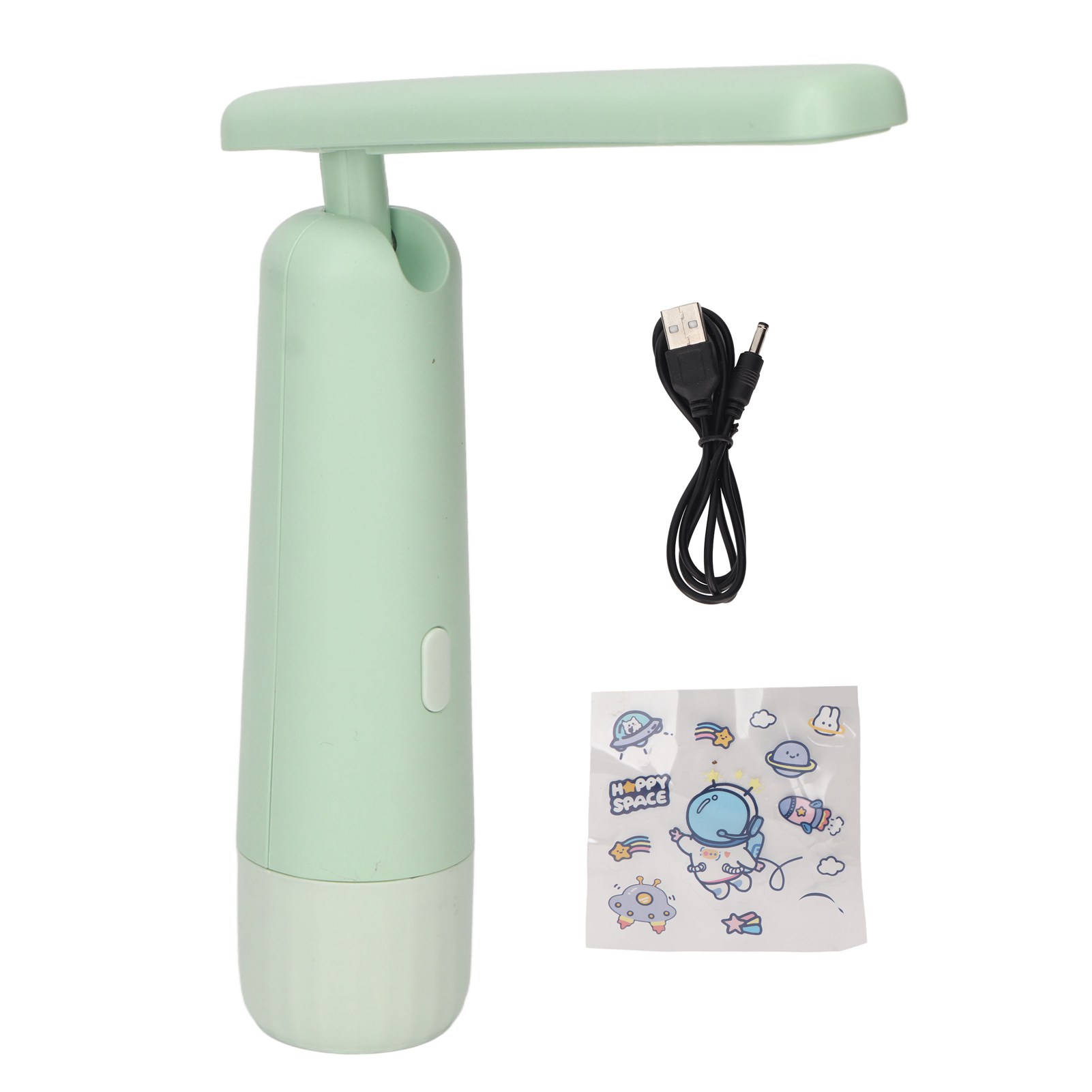 Wiederaufladbare Led-schreibtischlampe Mit Sanftem Licht, Augenschutz, Verstellbarem Winkel, Kleine Tischlampe Für Zuhause, Reisen Und Büro, Grün