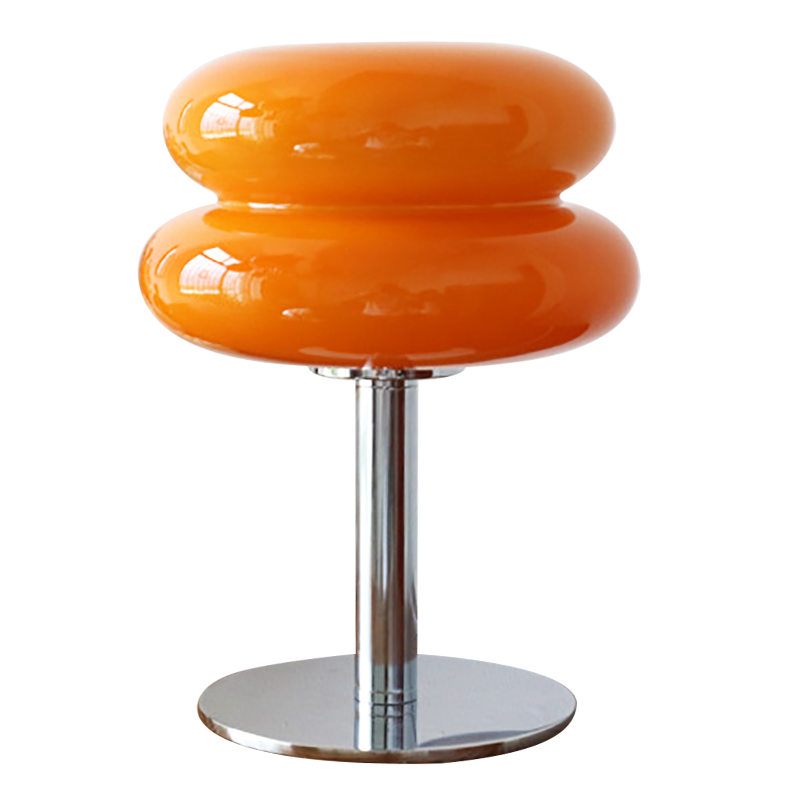 Macaronförmige Glas-tischlampe, Kindernachttischlampe, Usb-anschluss, Drei Farben, Dimmbar, Orange
