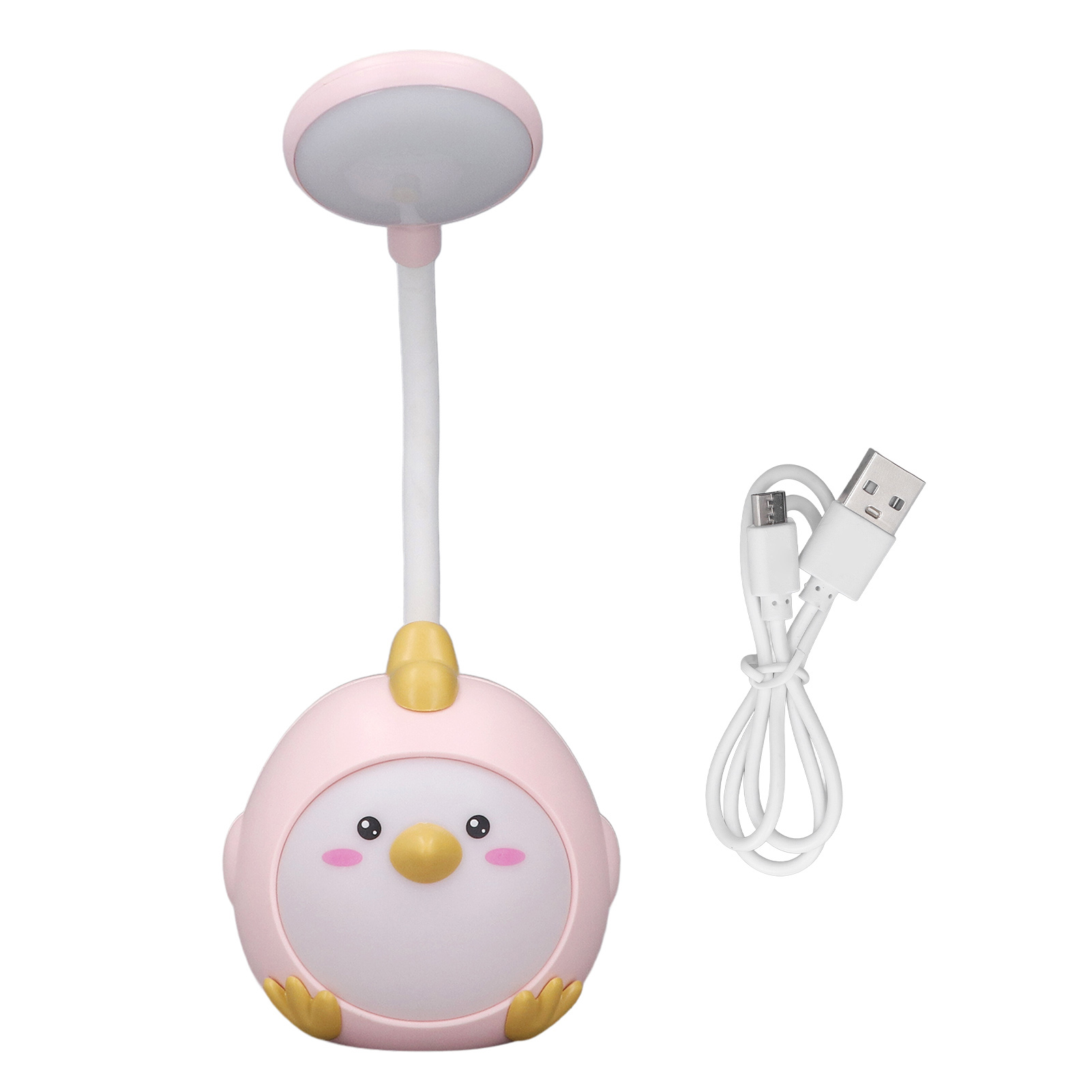 Niedliche Led-schreibtischlampe Für Schüler, 360° Verstellbar, Usb-aufladbar, Sanftes Licht, Tischlampe, Nachtlicht Für Zuhause Oder Das Schülerzimmer, Rosa