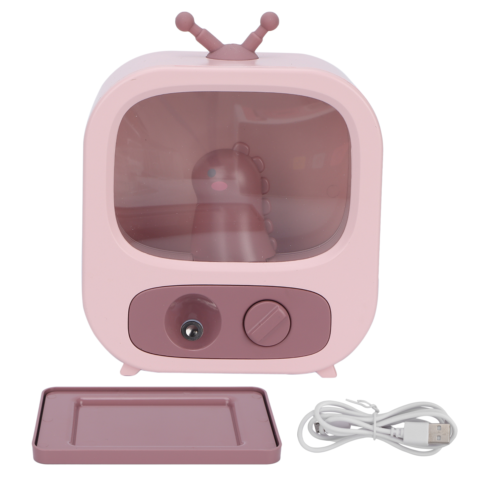 Mini-luftbefeuchter Für Den Schreibtisch, Tragbar, Mit Kaltnebel, Usb-aufladbar, Leise, Rosa