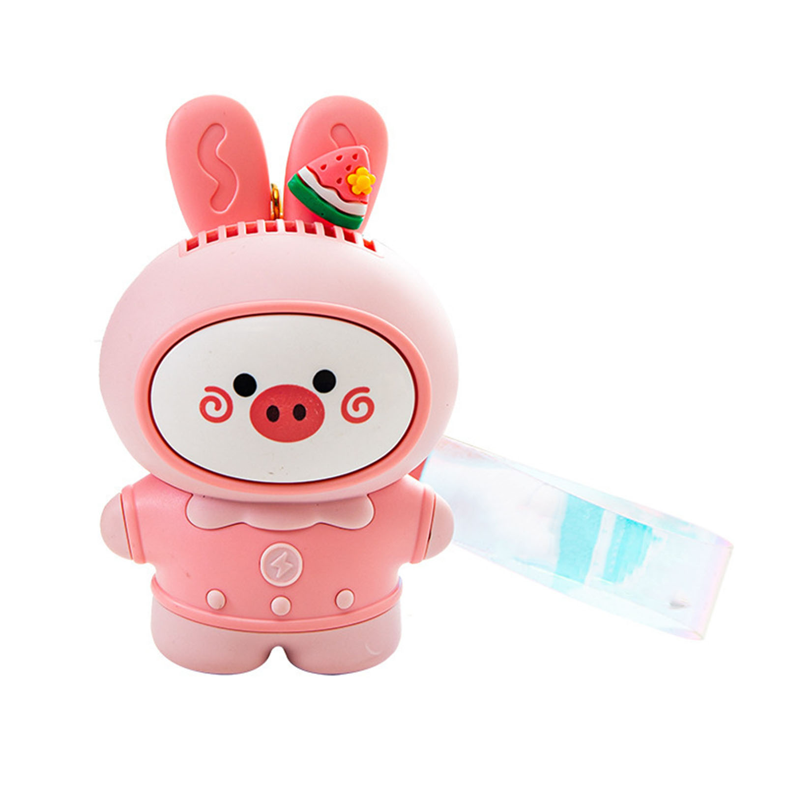 Mini-usb-ventilator Ohne Rotorblätter In Niedlicher Hasenform, Tragbar, Mit Handschlaufe, Ideal Für Schüler, Büro Und Reisen. Roseate