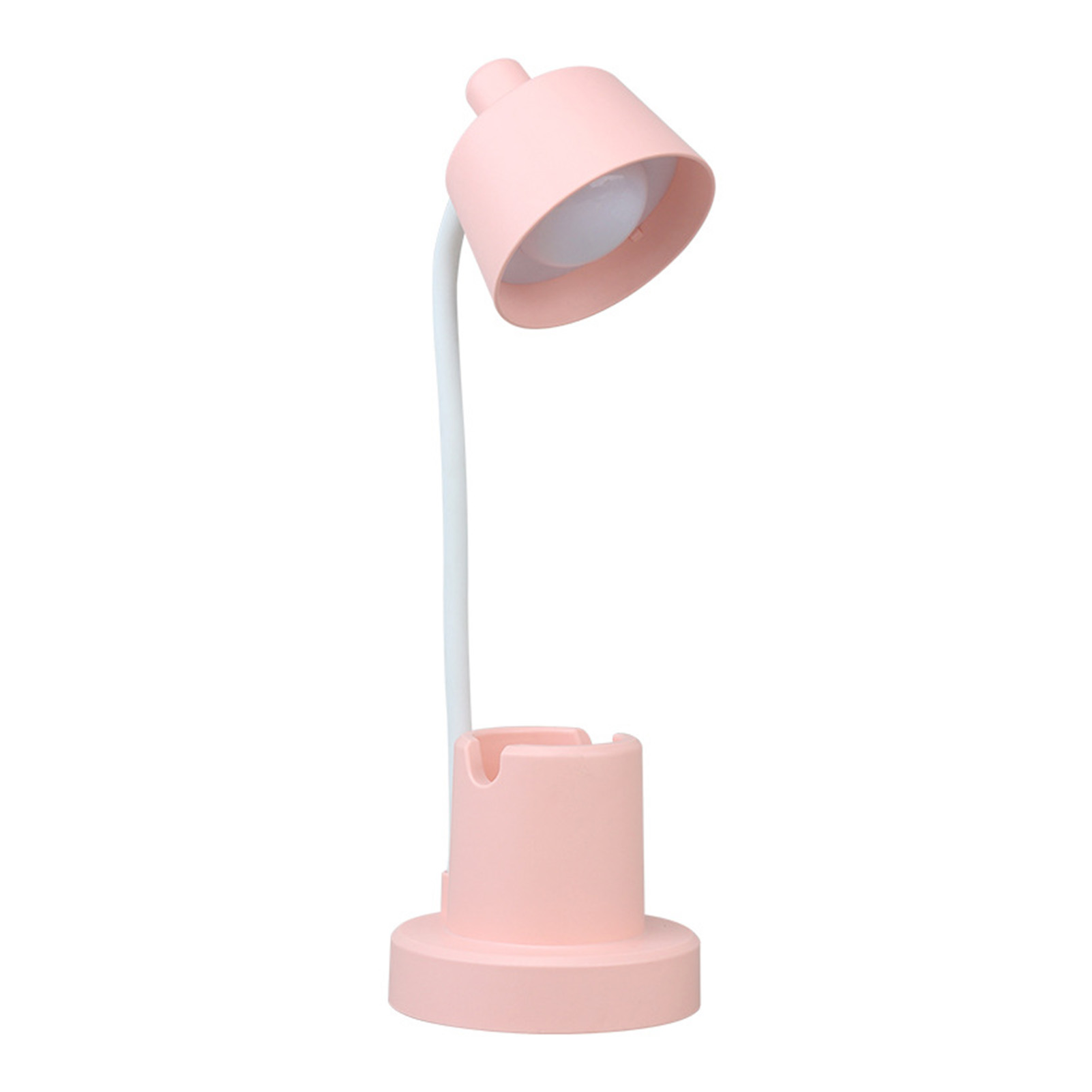 Led-schreibtischlampe Mit Stifthalter, Usb-aufladbar, Faltbar Und Tragbar, Ideal Zum Lernen, Arbeiten Oder Schlafen Im Studentenwohnheim (rosa).