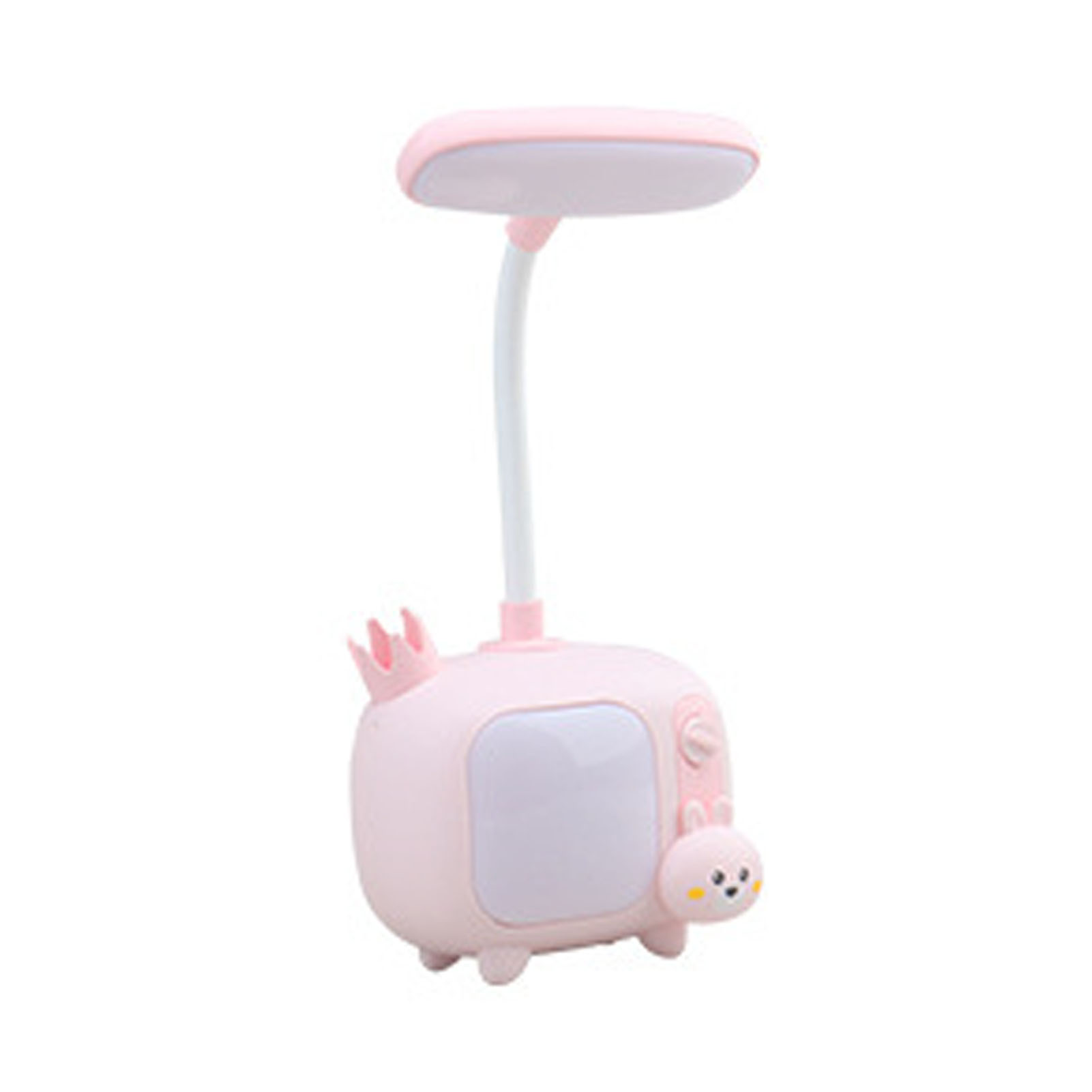 Verstellbare Und Wiederaufladbare Led-schreibtischlampe Mit Hoher Helligkeit, Nachtlicht Fürs Schlafzimmer, Rosa Kaninchen