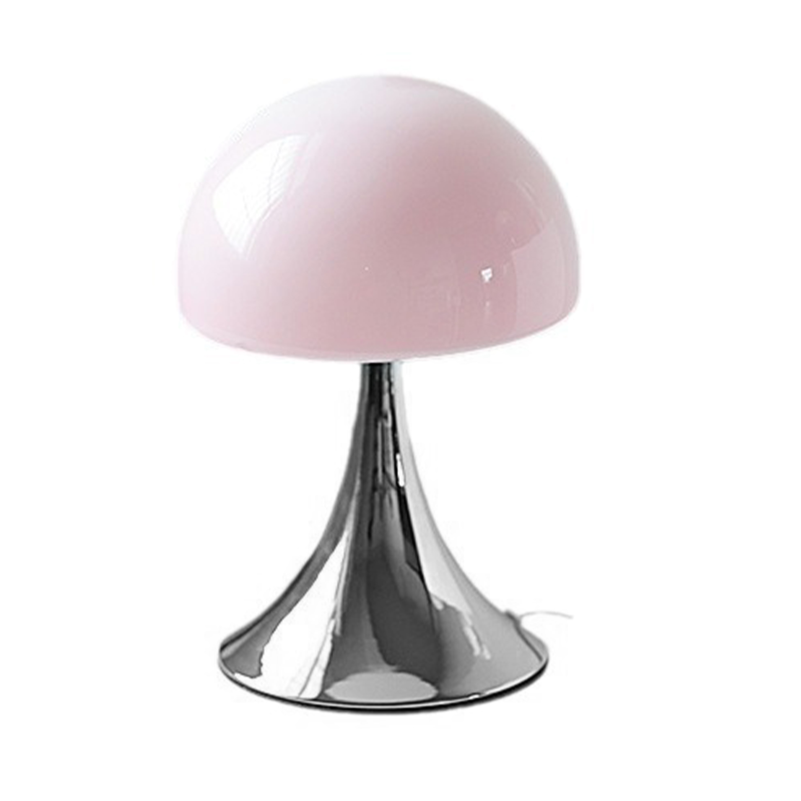 Pilzförmige Tischleuchte Aus Glas Und Eisen Mit Warmem Licht, Usb-betrieben, Moderne Rosa Nachttischlampe Für Schlaf- Oder Wohnzimmer