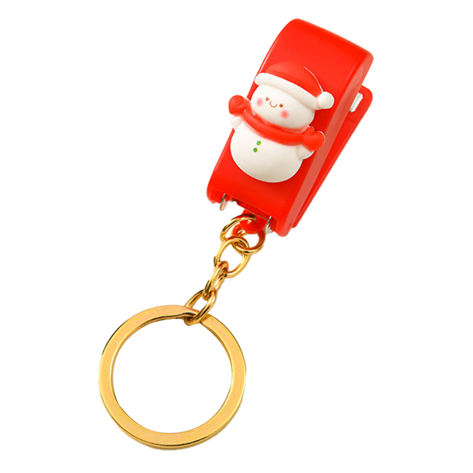 Niedlicher, Multifunktionaler Mini-hefter Im Schneemann-design Mit Schlüsselanhänger, Kapazität Für 10 Blatt. Ideal Als Weihnachtsgeschenk, Für Schule Oder Büro.