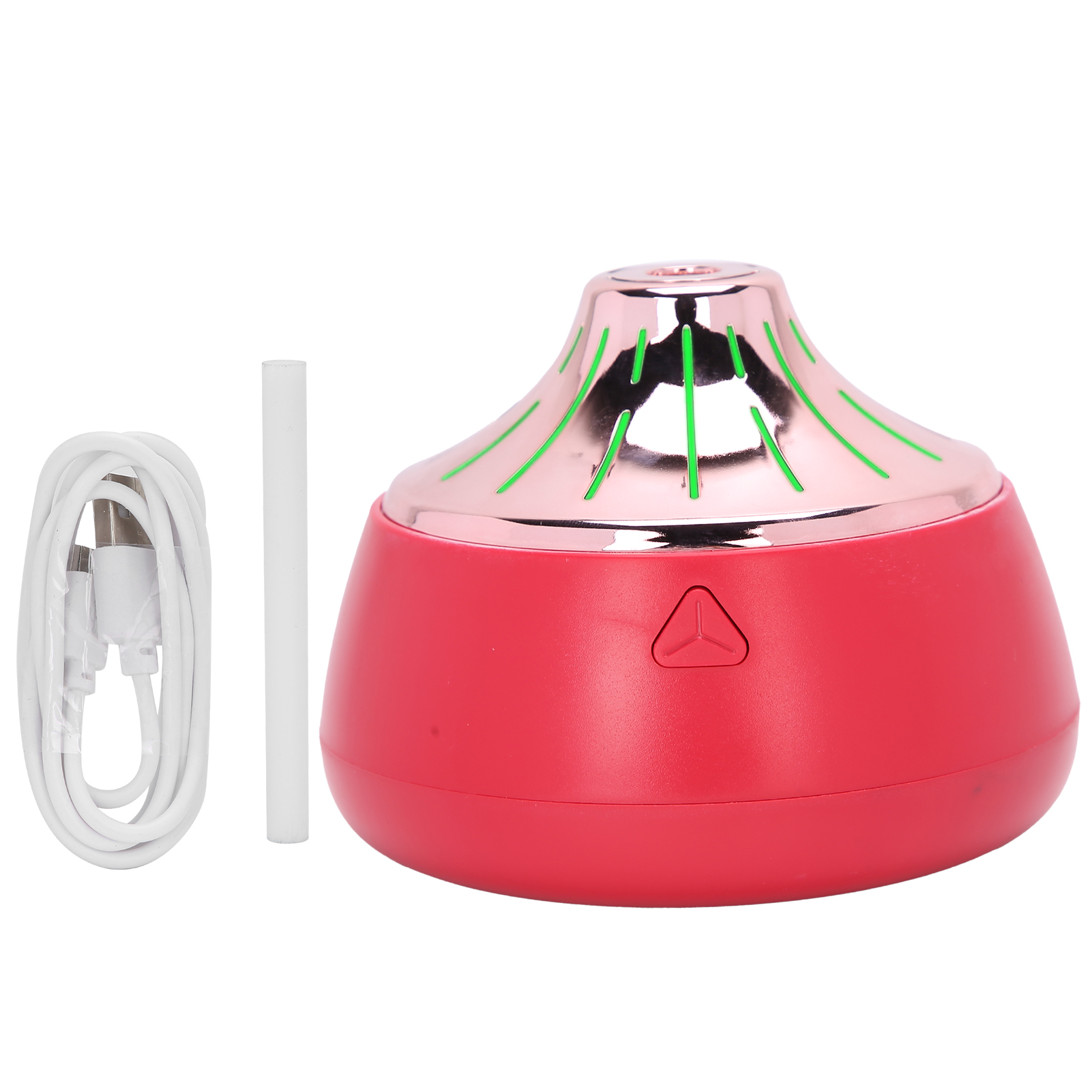 200-ml-luftbefeuchter, Wiederaufladbarer Aromatherapie-diffusor Per Usb, Schreibtischlampe, Mini-ventilator Mit Sprühnebel (rot Und Roségolden)