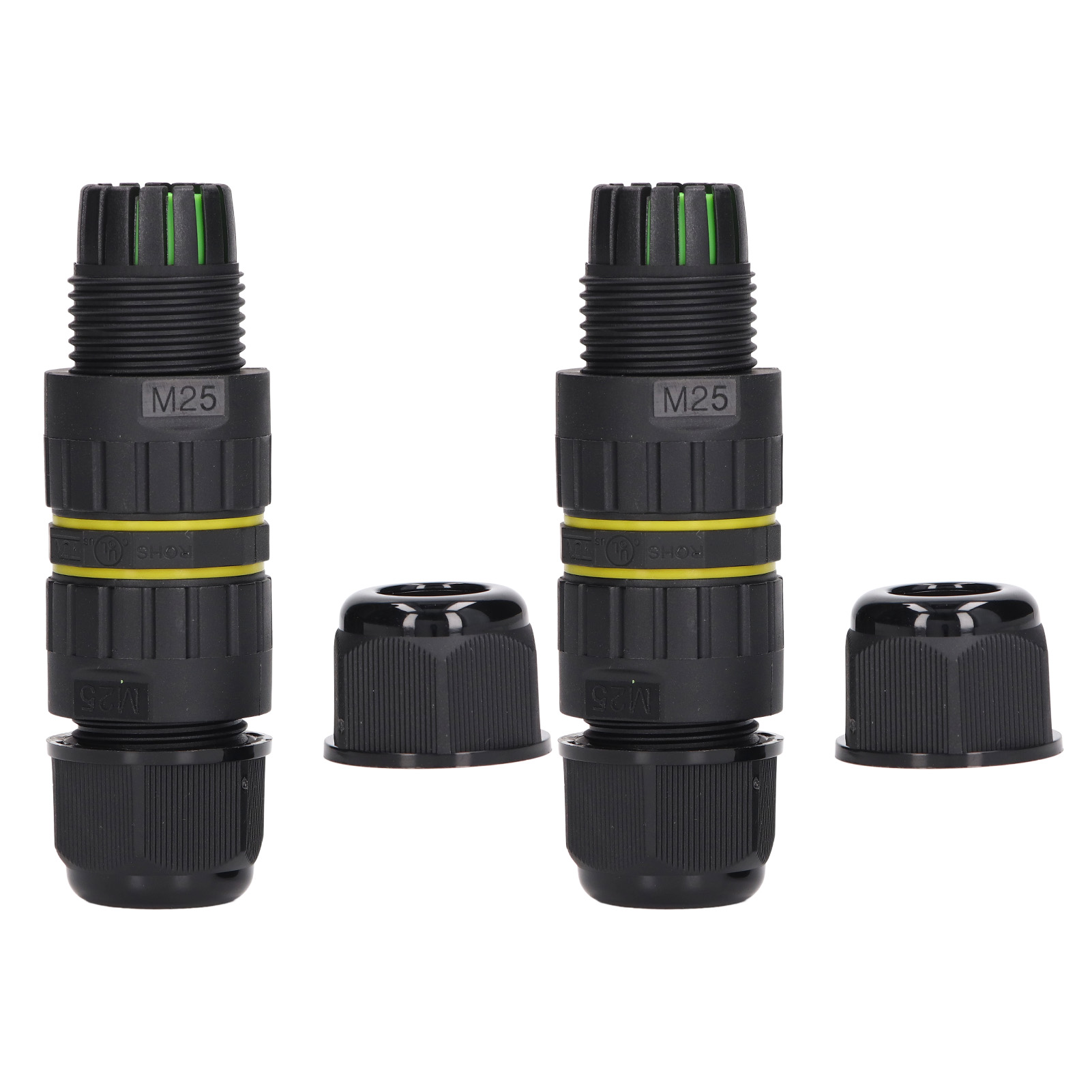Anschlussdose Für M25 4-adriges Stromkabel, Ip68 Wasserdicht, Durchmesser 10-14 Mm², Für Den Garten (2er-pack).