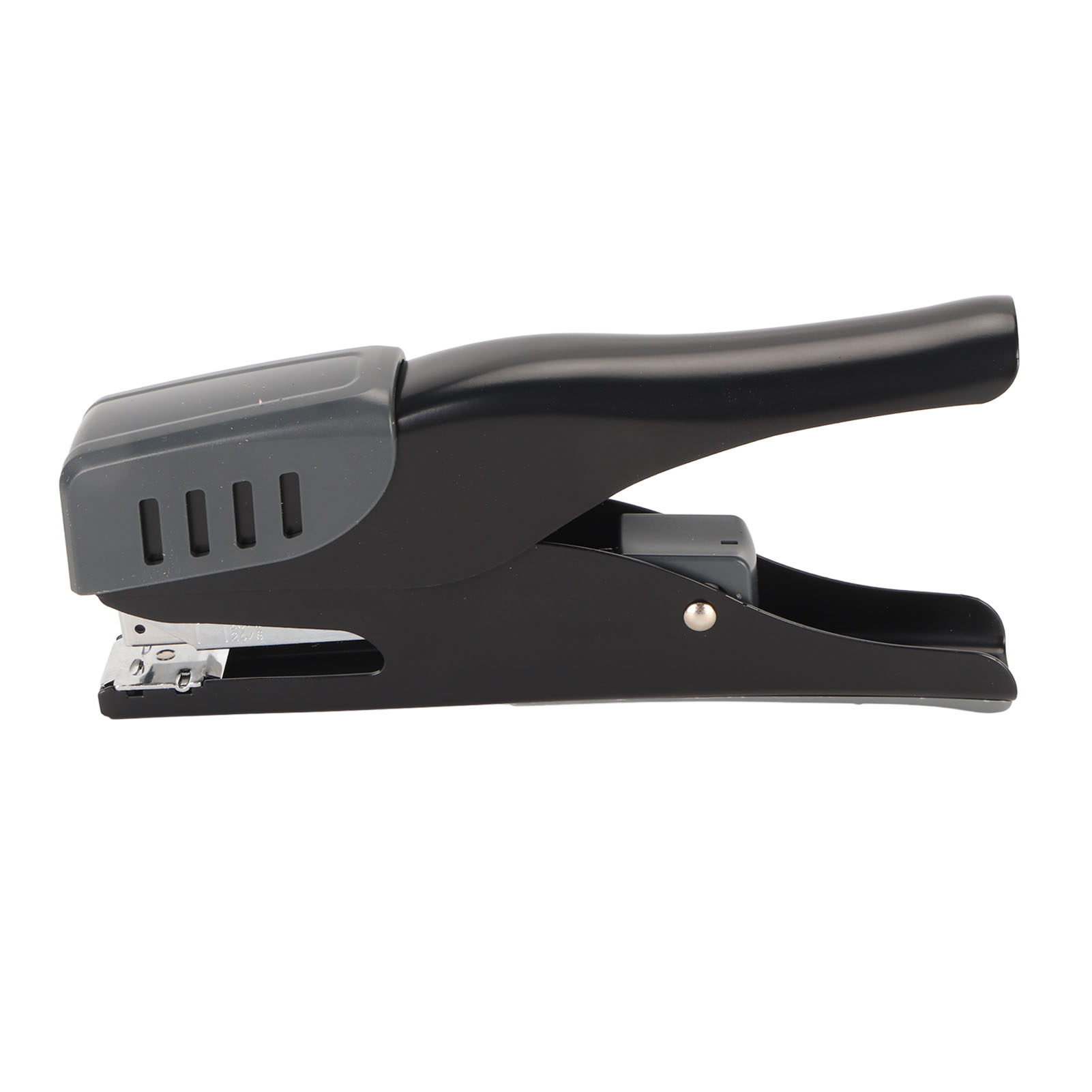 Ergonomischer Tischhefter, Kapazität 20 Blatt, Metall, Mit Anti-rutsch-pad, Ideal Für Studenten (schwarz).
