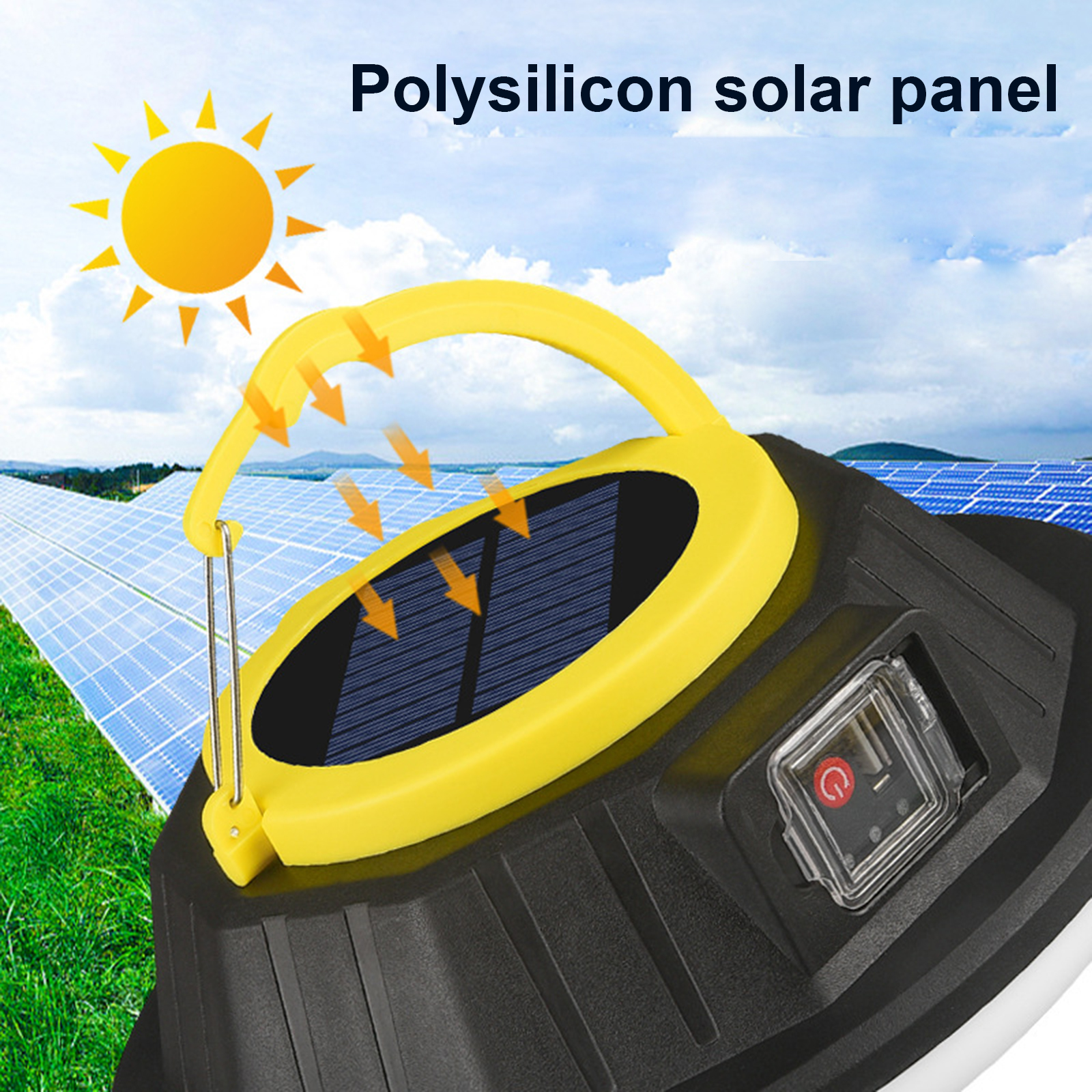 Solar-led-außenleuchte Für Zelte, Campingplätze Und Stände, Notleuchte, Ultrahelle, Fliegende Untertasse, Große Ausführung, Mit Usb-ausgang