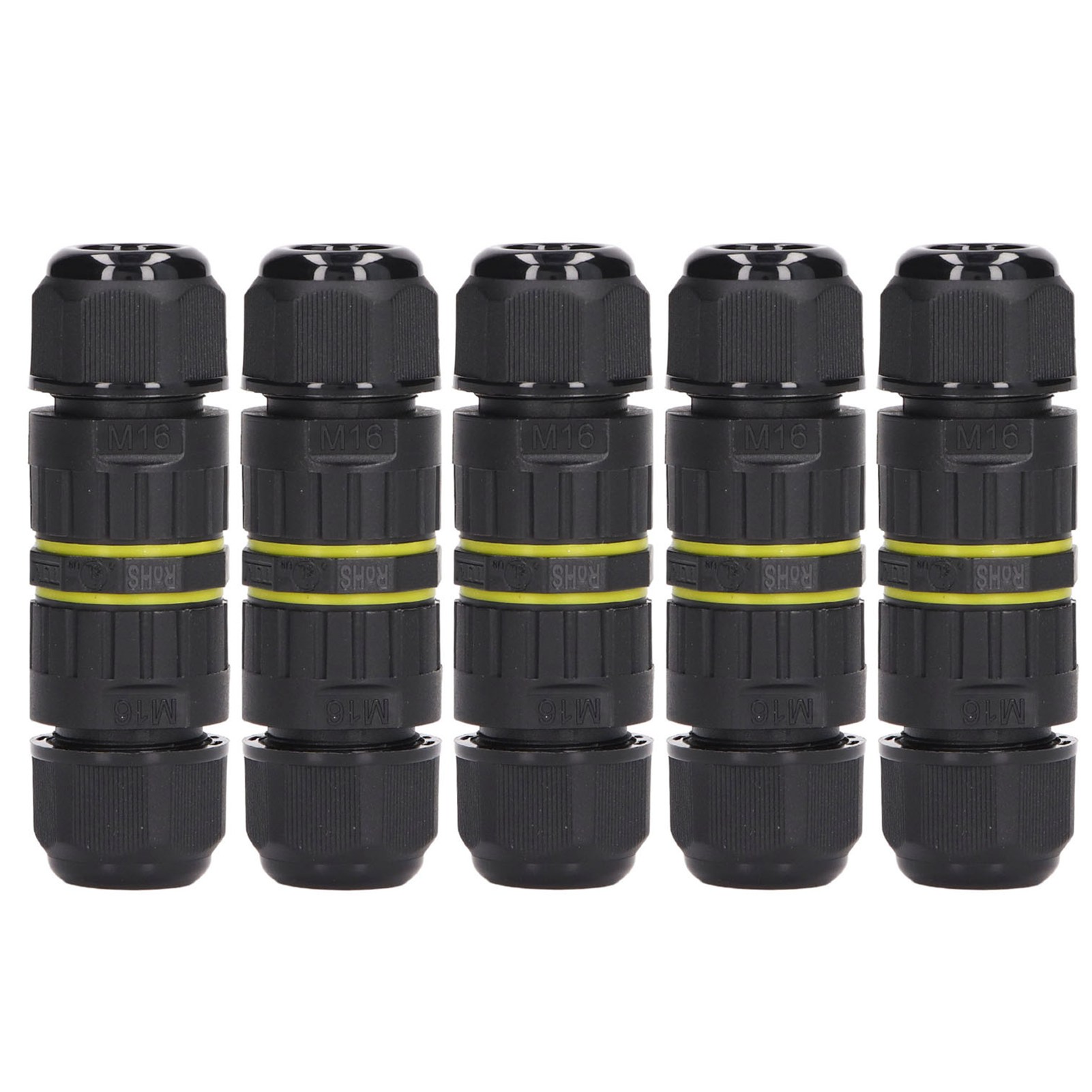 Packung Mit 5 Wasserdichten Ip68-3-adrigen Außenkabelverbindern, 7–10 Mm Durchmesser