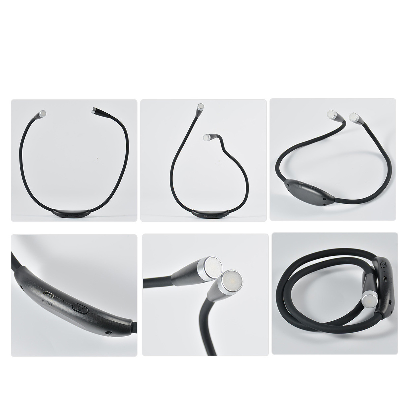 Wiederaufladbare Led-nackenleselampe Über Usb, Langlebig, 360° Flexible Mini-leuchte, Ideal Zum Stricken, Campen, Heimwerken Und Laufen.
