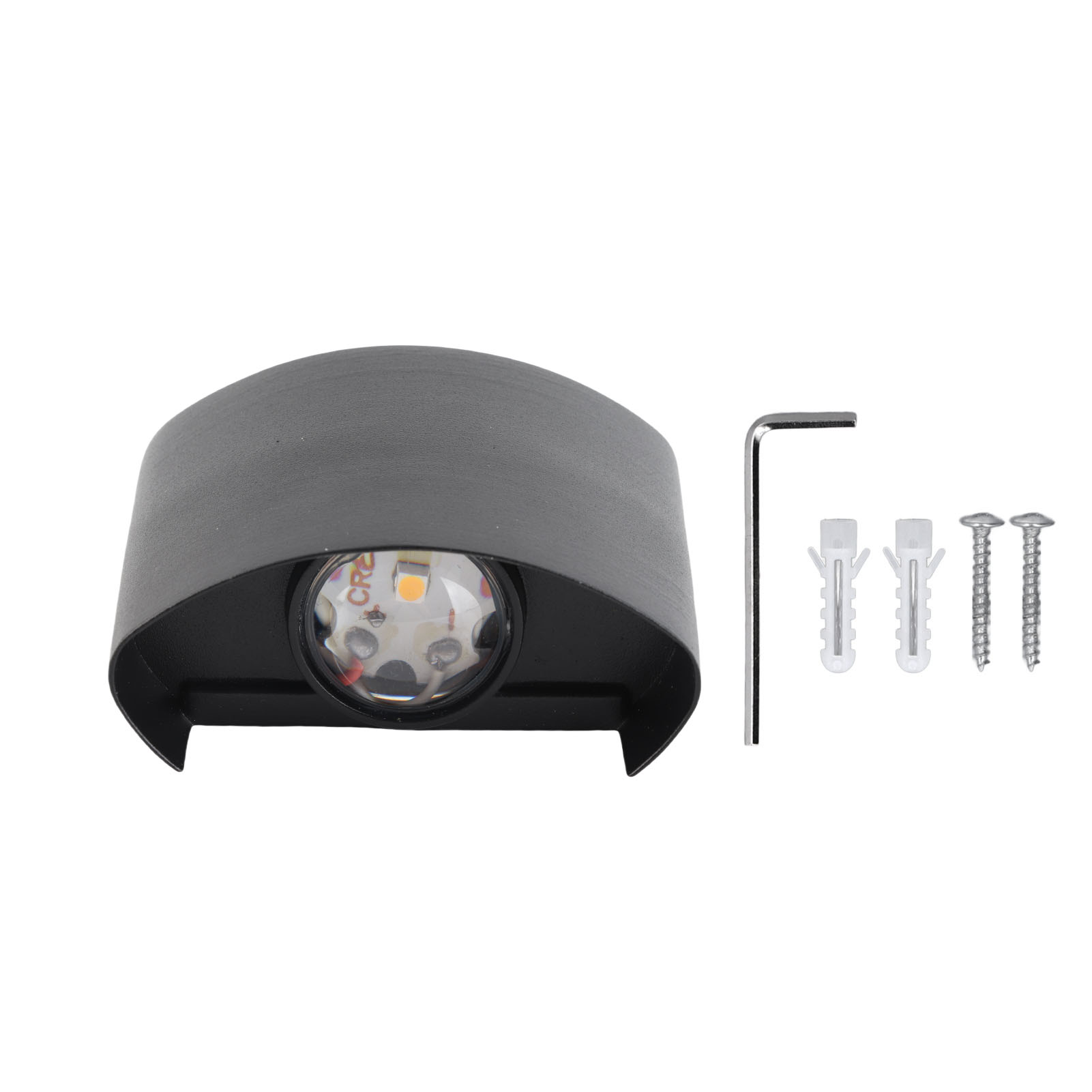 Wasserdichte Und Dekorative Led-wandleuchte Aus Schwarzer Aluminiumlegierung Für Den Außenbereich, 110–265 V, Warmweißes Licht