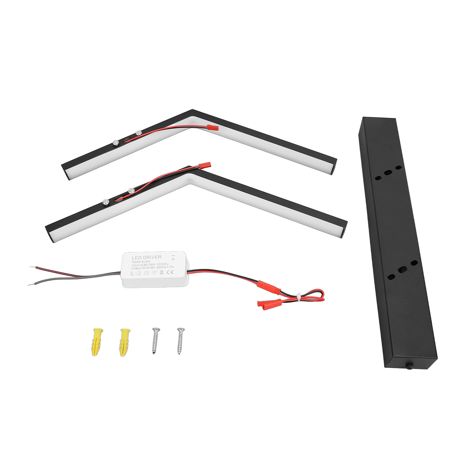 Moderne Led-wandleuchten, 3 Farbtemperaturen, Minimalistisches Schwarzes Design, Für Badezimmer, Schlafzimmer, Wohnzimmer, 100 Cm / 39,4 Zoll