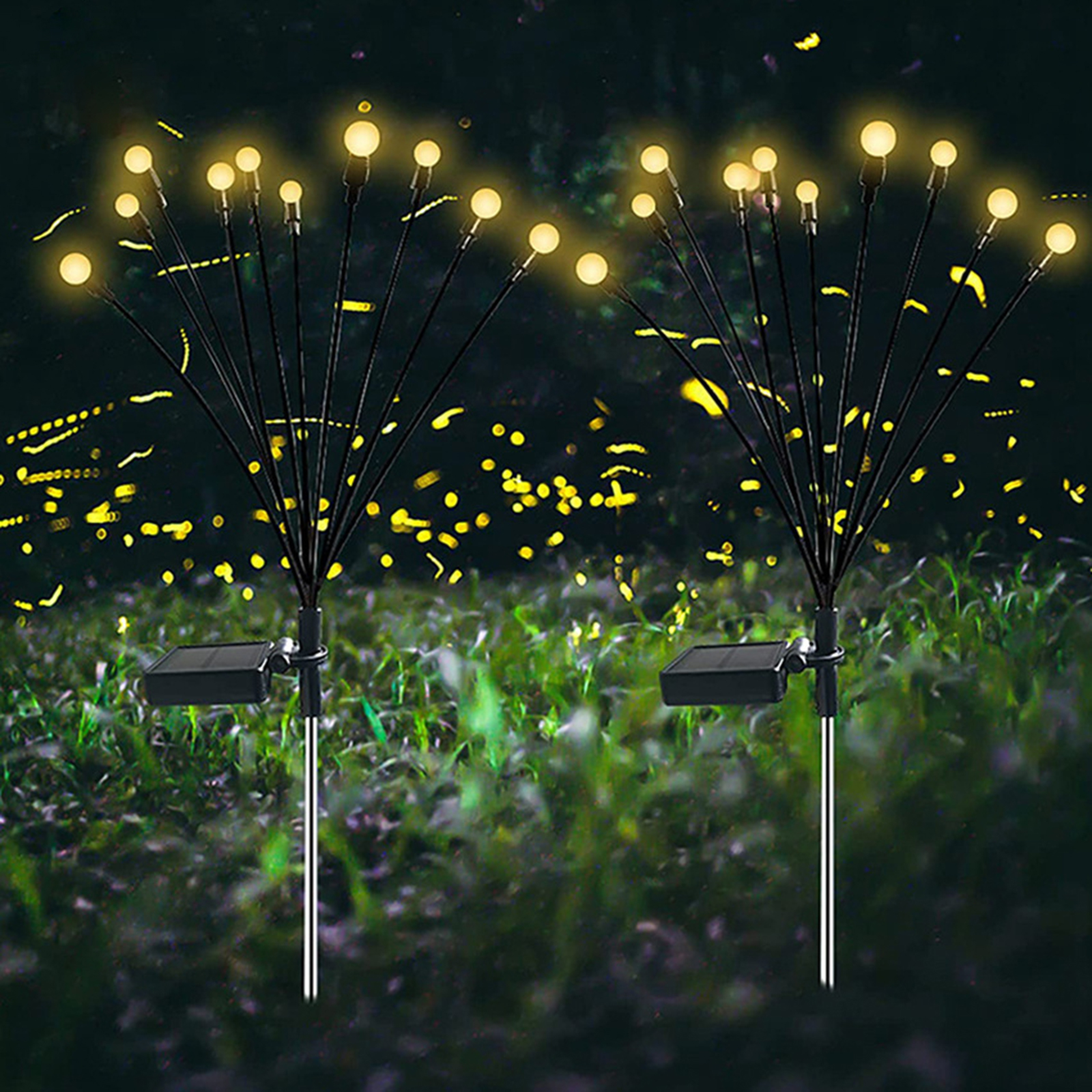 Wasserdichte Solar-gartenleuchte Für Gartenwege, Dekorative Gartenbeleuchtung, Nachtlicht, Farbiges Licht