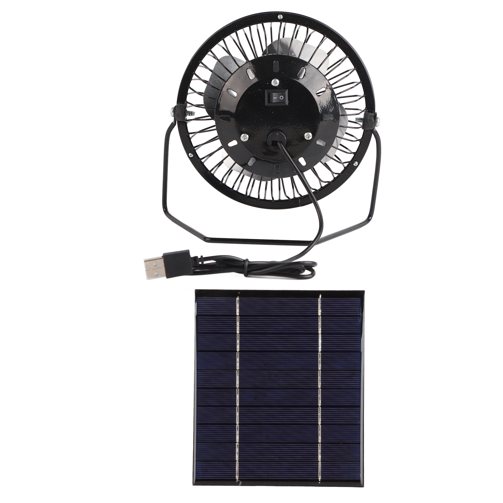 Tragbarer 2,5-w-5-v-solarventilator Mit Usb-ausgang, Ideal Für Camping, Angeln Und Wandern.
