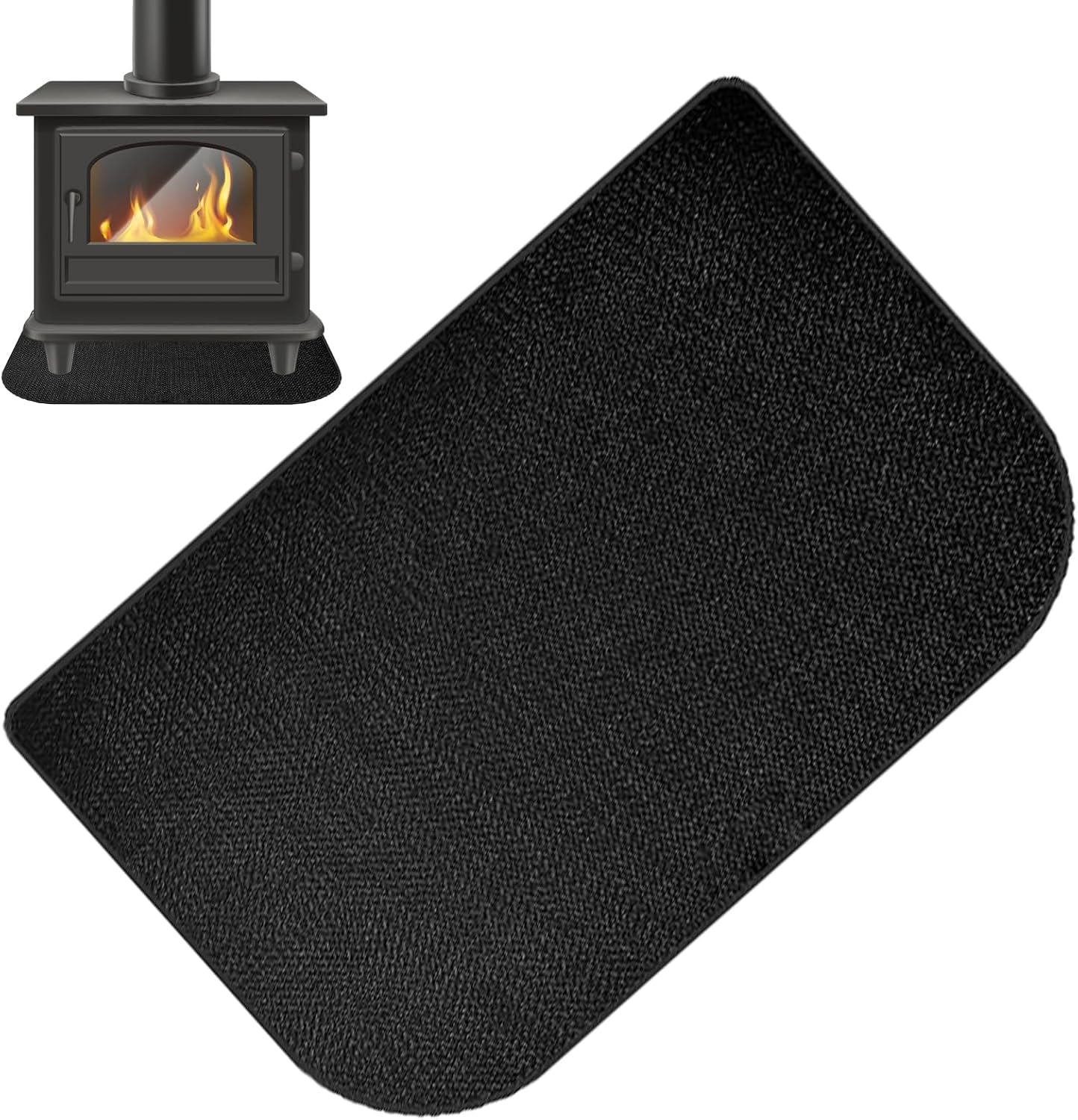 Feuerfeste, Rutschfeste Und Schwer Entflammbare Kaminmatte Kamin-, Ofen- Und Feuerschutzmatten Für Holzfeuer, Lagerfeuer, Häuser, Wohnungen, Innen- Und Außenbereich