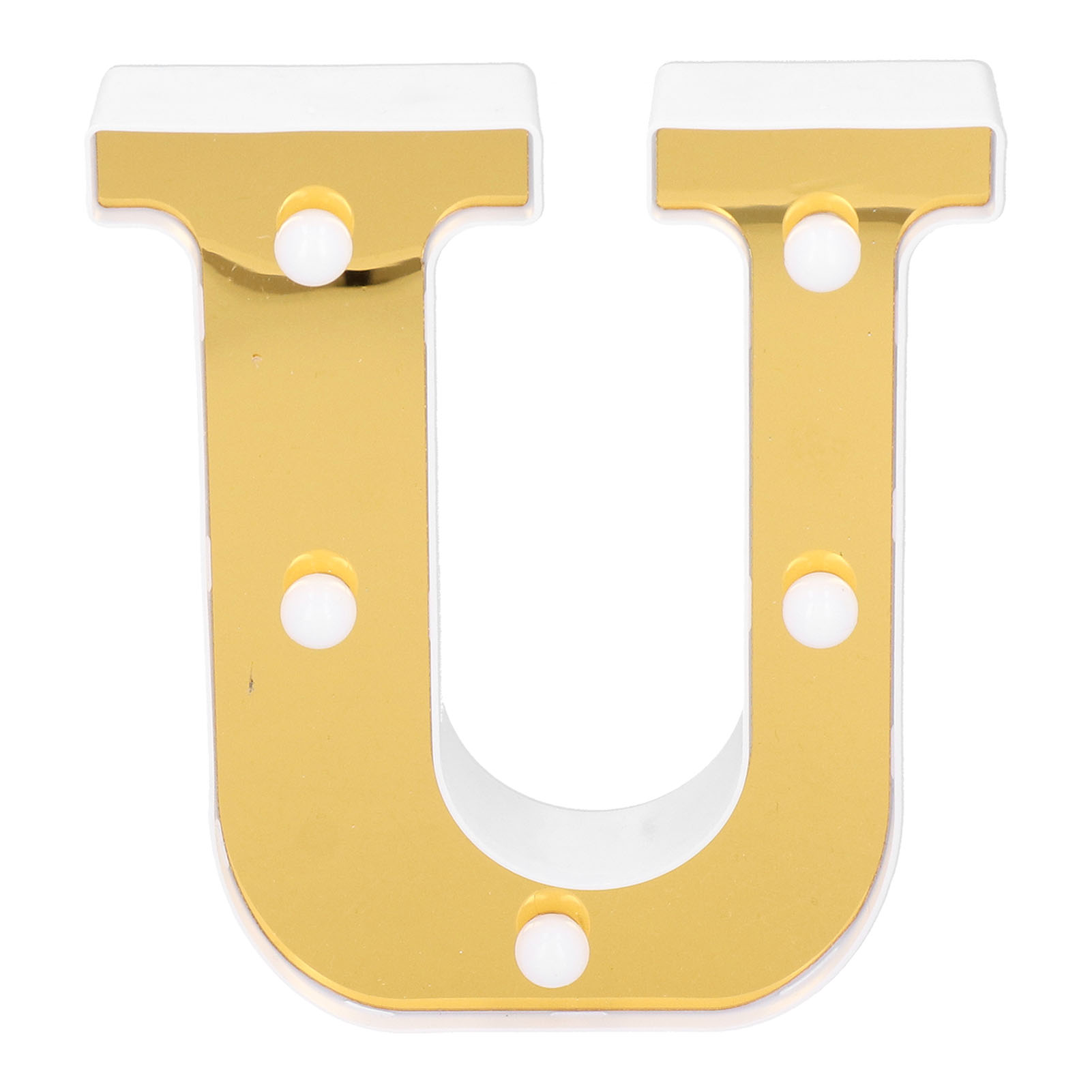 Goldene U-förmige Led-lampe Mit Beleuchtetem Alphabet, Ideal Für Einen Heiratsantrag, Geburtstag Oder Jede Andere Feier (warmweiß).