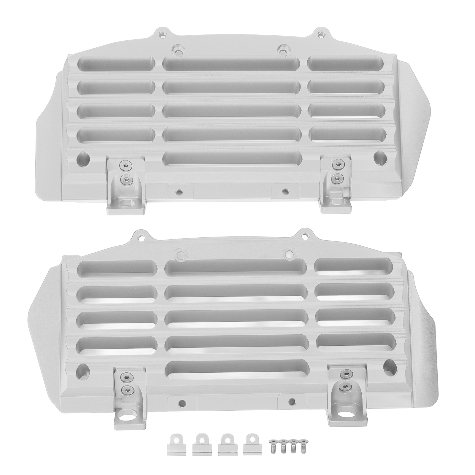 1 Paar Motorrad-kühlerschutzgitter, Überhitzungsschutz, Für Modelle Von 125 Bis 500 Cm³ (125, 150, Sx), Silberfarben.