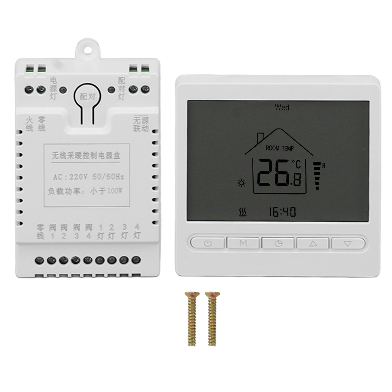 Digitales Thermostat Mit Abs-display, Präzise Temperaturregelung, 220-v-wechselstromthermostat Für Elektrische Fußbodenheizung Im Haushalt