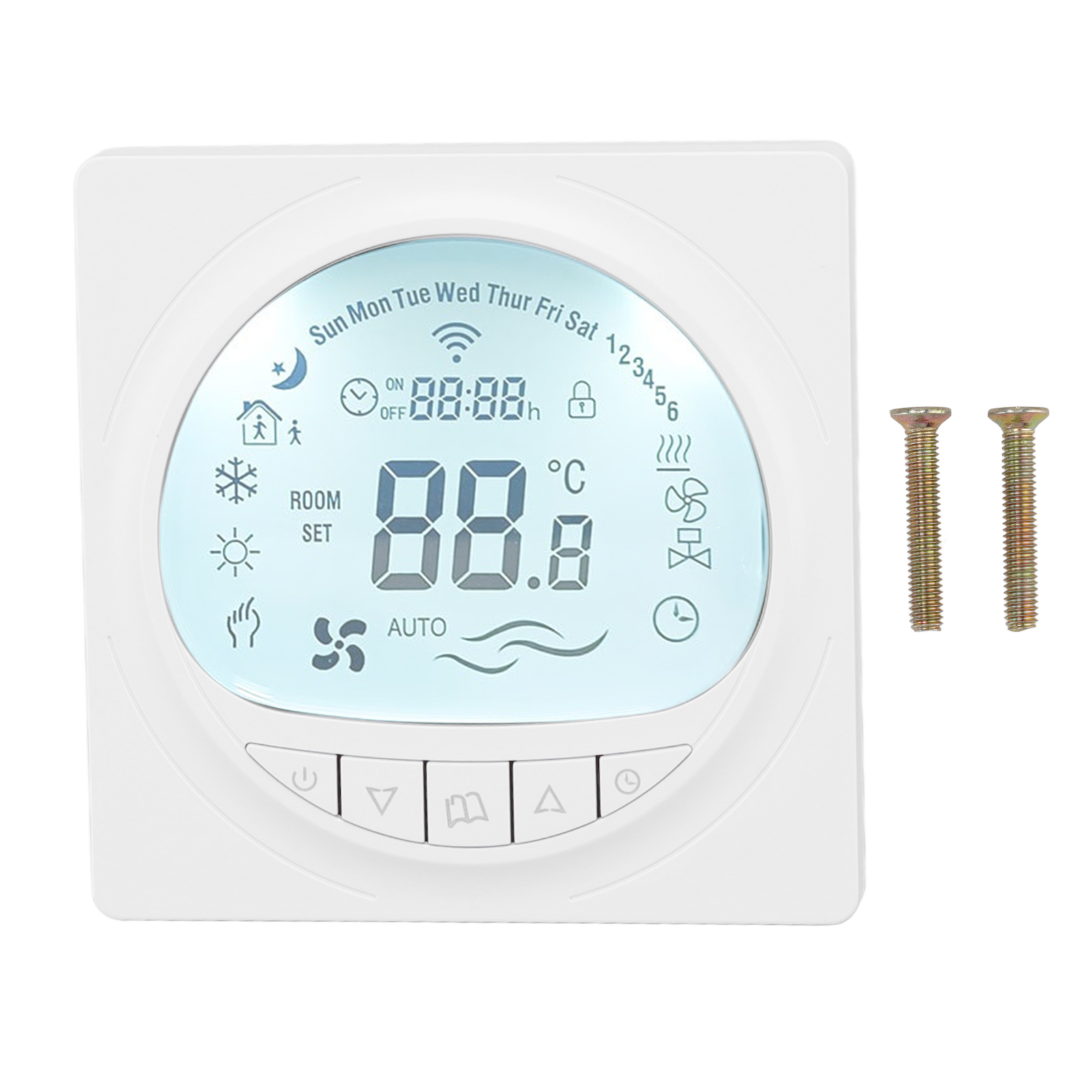 Programmierbarer Thermostat Für Fußbodenheizung Mit Großem Lcd-display, Temperaturregler Für Die Wasserleitungen Und 485v/220v-schnittstelle