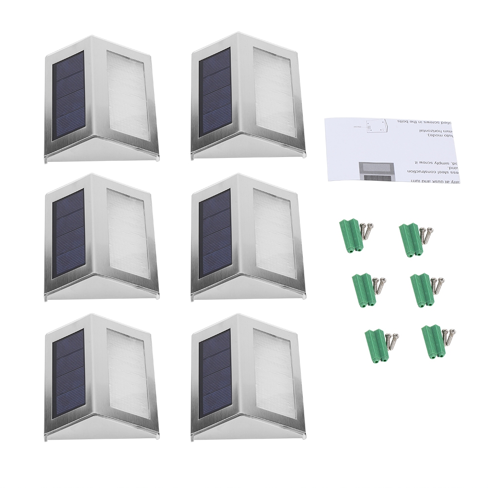 Solarbetriebene Led-wandleuchte Mit Bewegungsmelder (6er-set) Für Einfahrt Und Garten