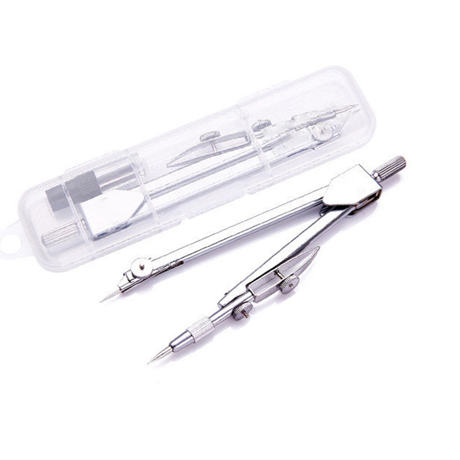 Multifunktionales Und Präzises Metallzirkelset Zum Zeichnen Und Messen, Inklusive Minen Für Schüler (weiß).