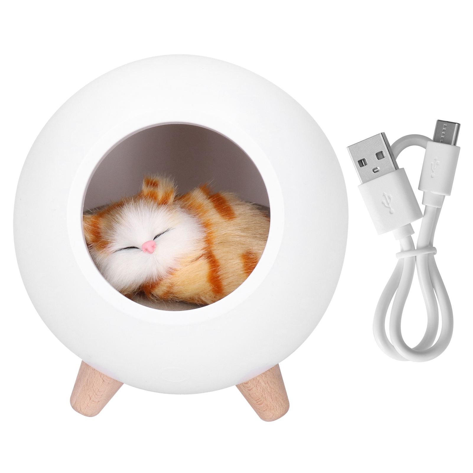 Wiederaufladbares Led-nachtlicht Per Usb, Niedliche Nachttischlampe In Form Eines Haustierhauses, Dimmbar Und Berührungsempfindlich, Ideal Für Kinder Und Babys.