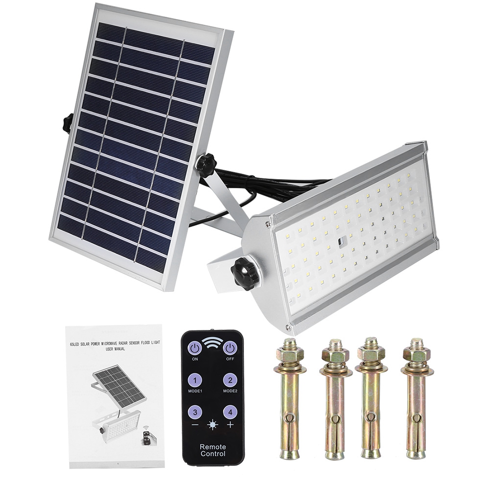 Solarbetriebene Sicherheitsleuchte Mit Bewegungsmelder Und 65 Leds Für Garten Und Gartenwege