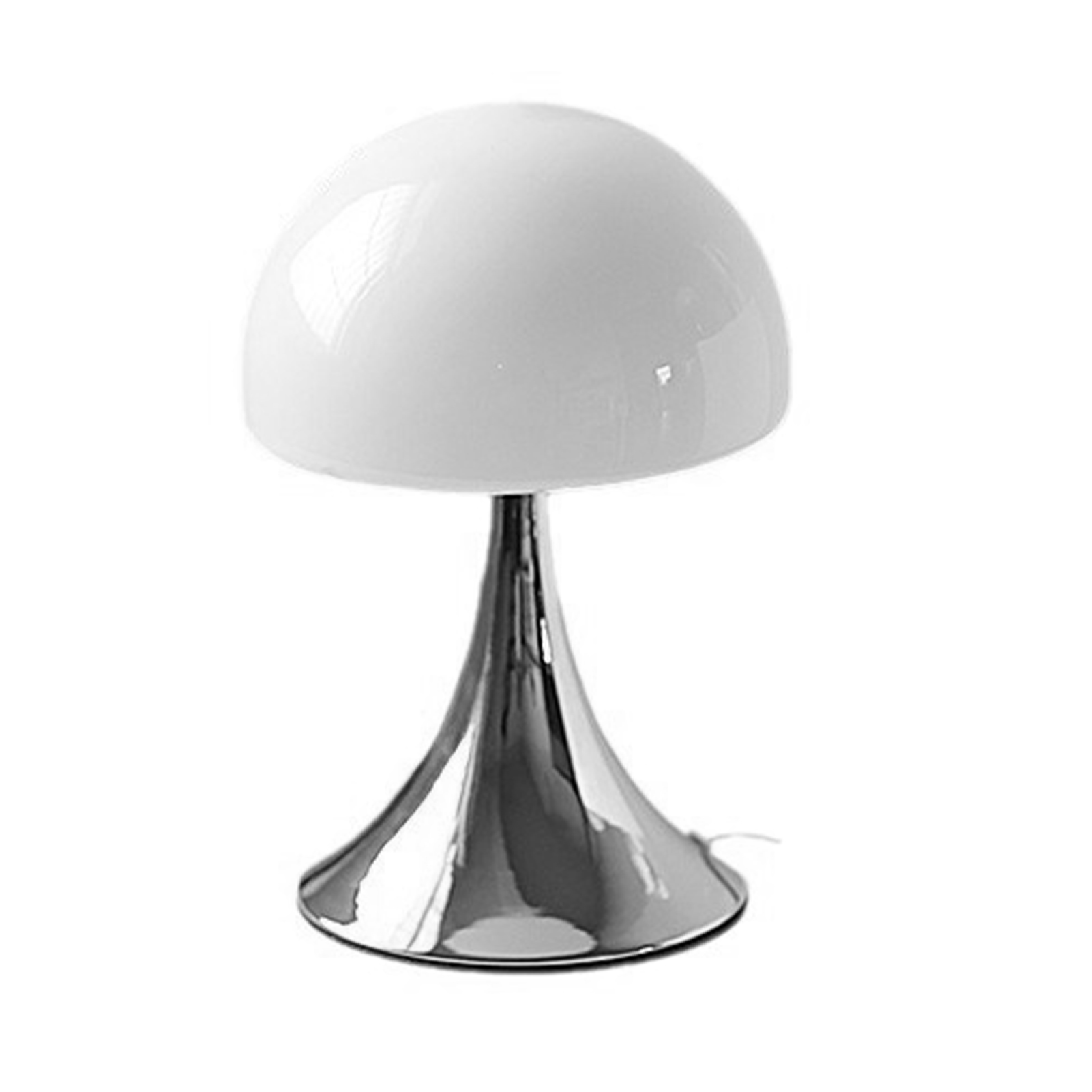 Pilzförmige Tischleuchte Aus Glas Und Eisen, Warmes Licht, Usb-anschluss, Moderne Nachttischlampe Für Schlaf- Oder Wohnzimmer, Weiß